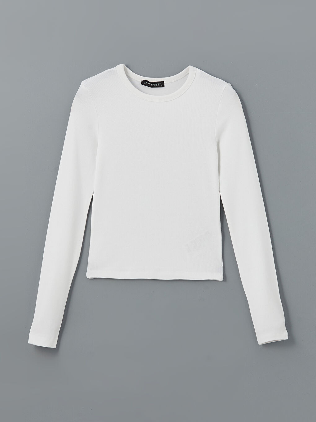 Beyaz Bisiklet Yaka Kadın Body