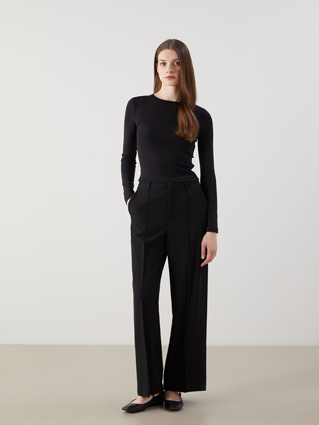 LCW Modest Siyah Bisiklet Yaka Kadın Body - 2
