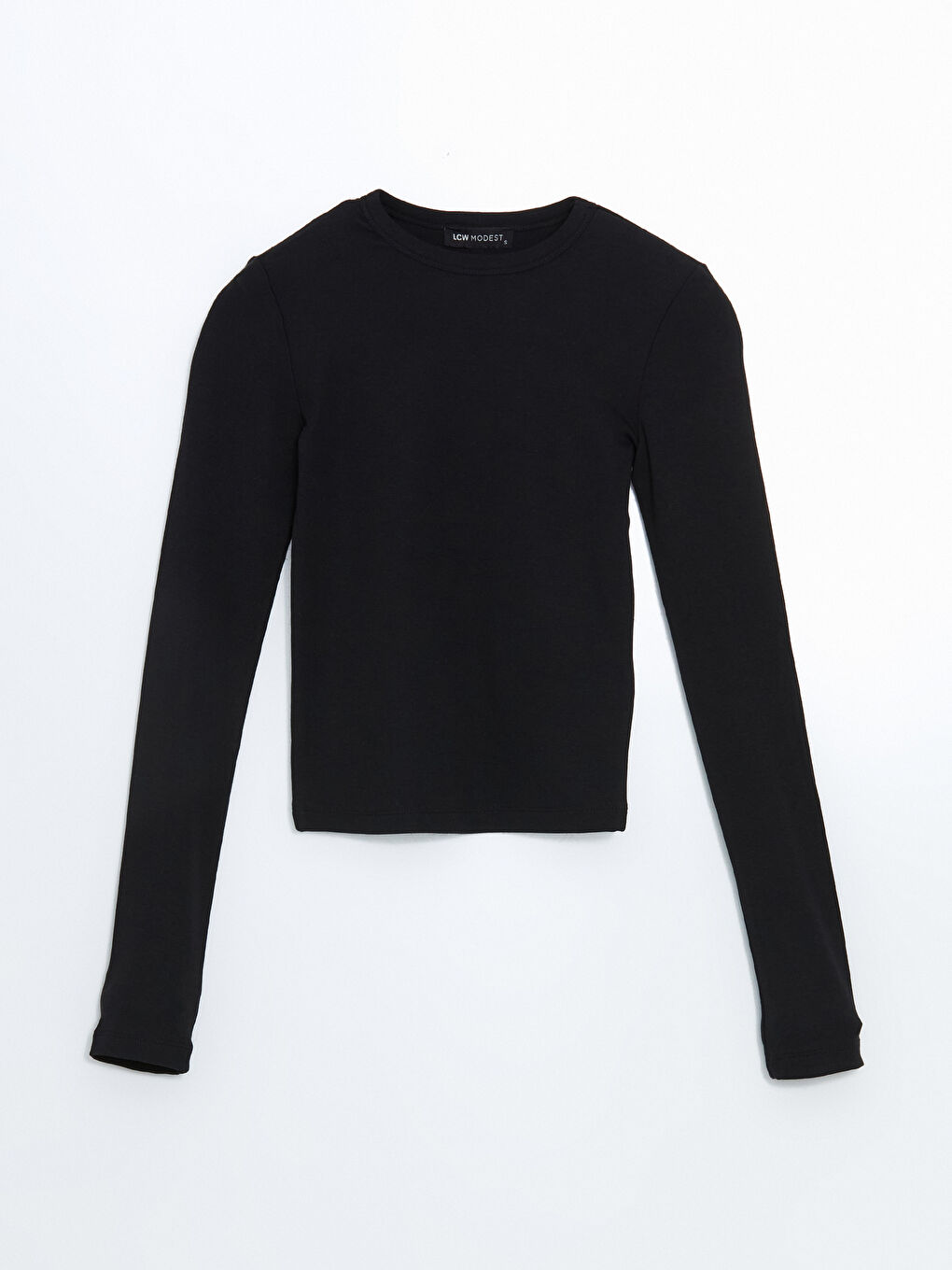 LCW Modest Siyah Bisiklet Yaka Kadın Body - 8
