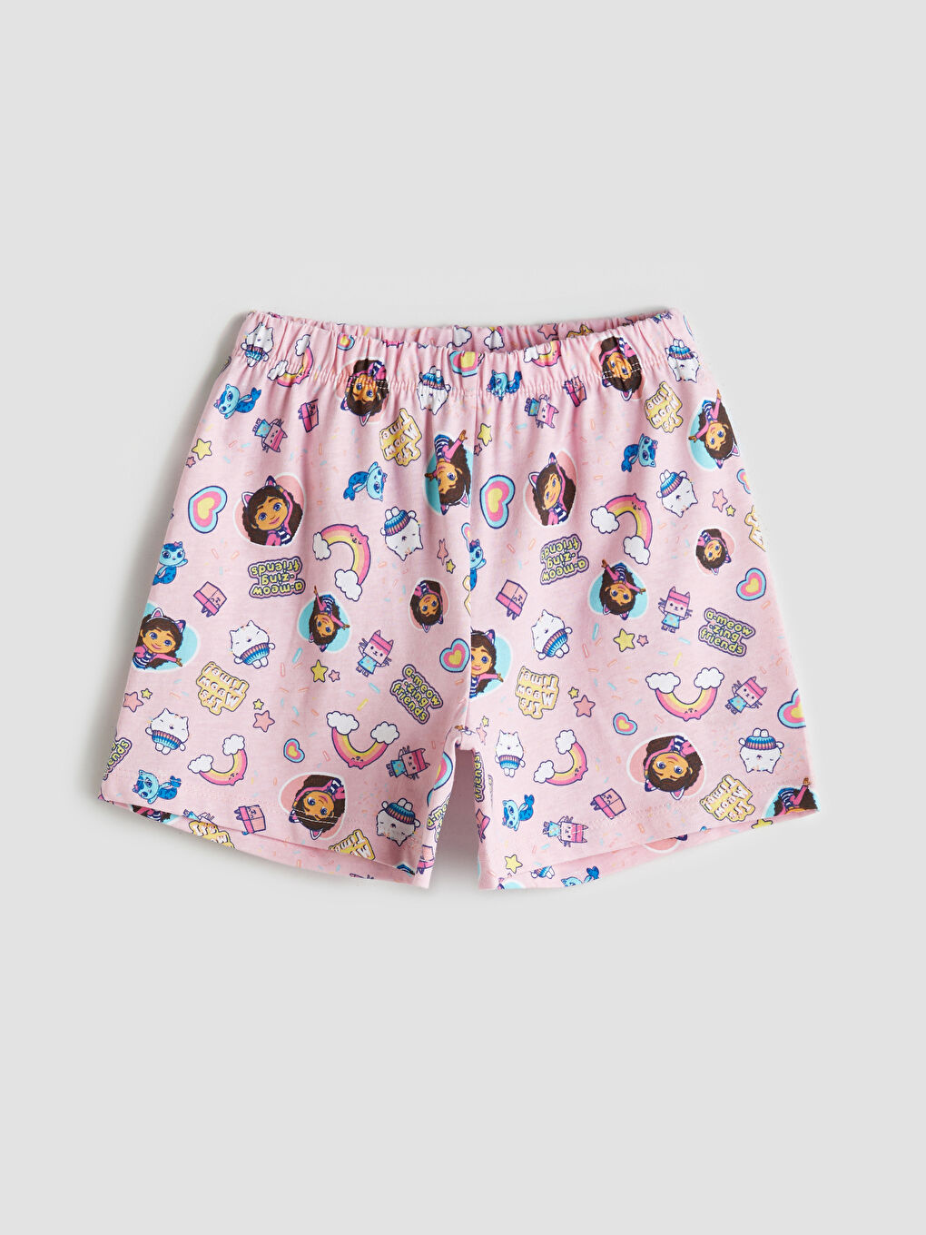 Pembe Gabby's Dollhouse Baskılı Kız Çocuk Pijama Alt