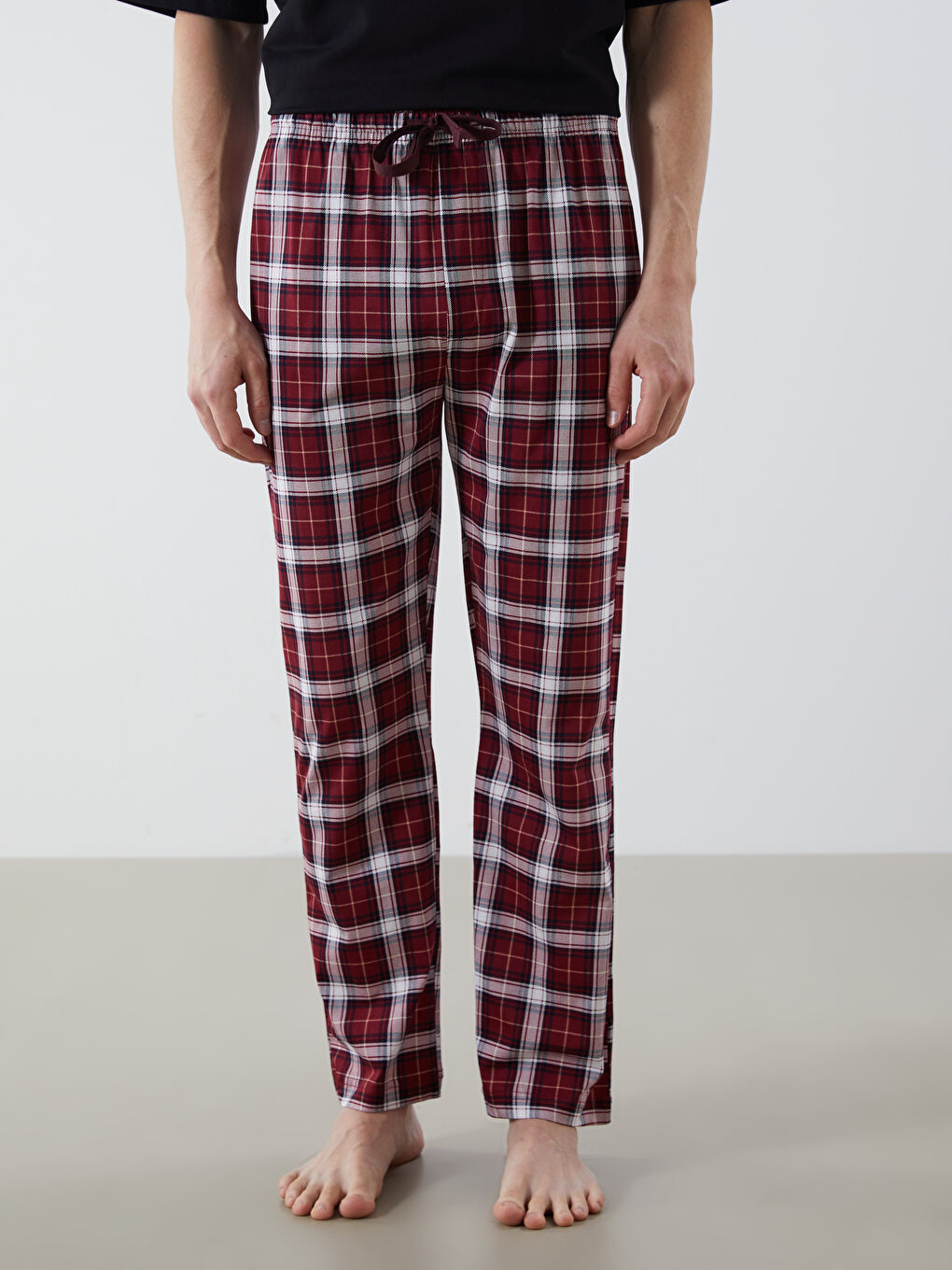 Regular Fit Plaid Men's Pyjama Bottoms -S5LL98Z8-LQV