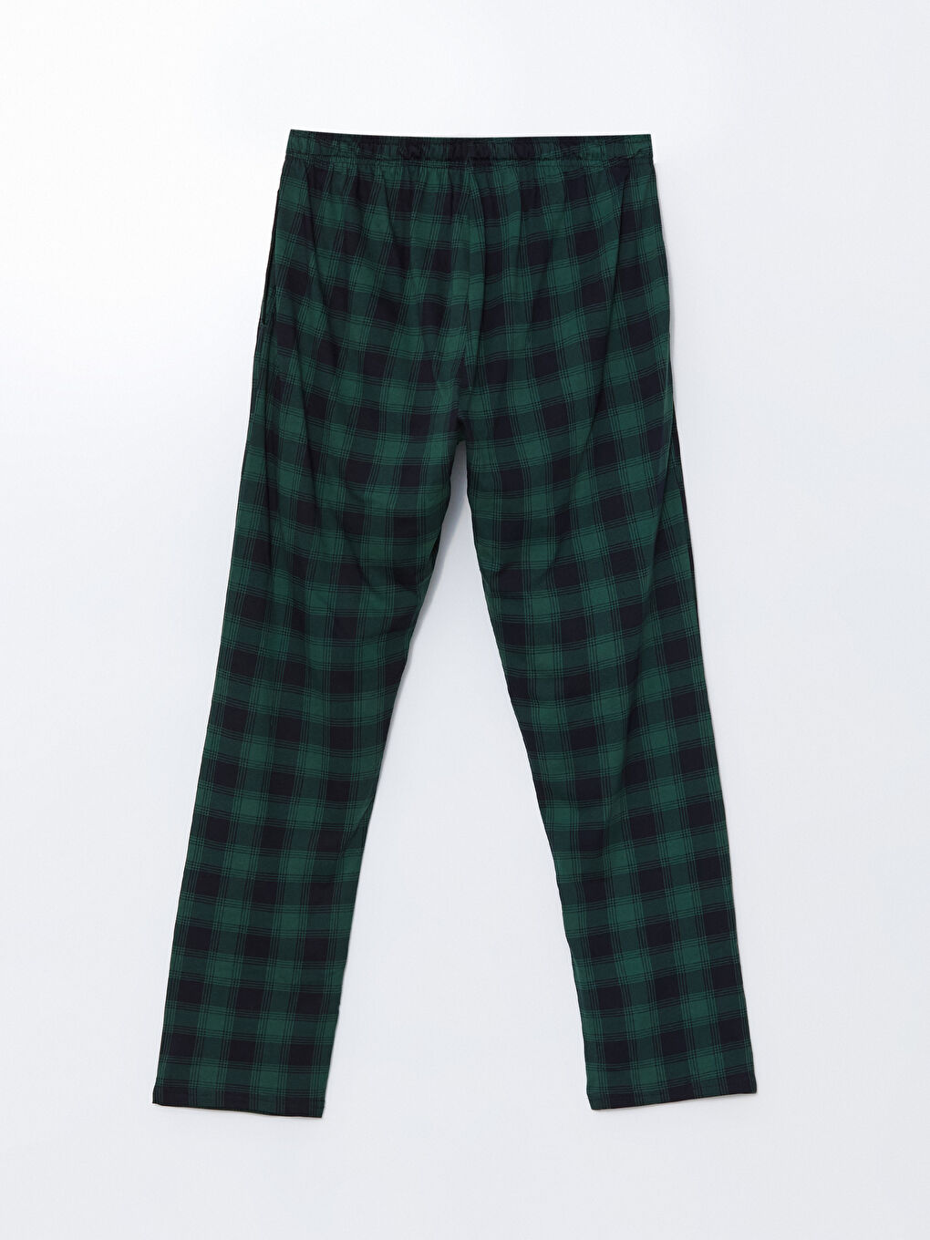 Yeşil Standart Kalıp Ekose Erkek Pijama Alt-5