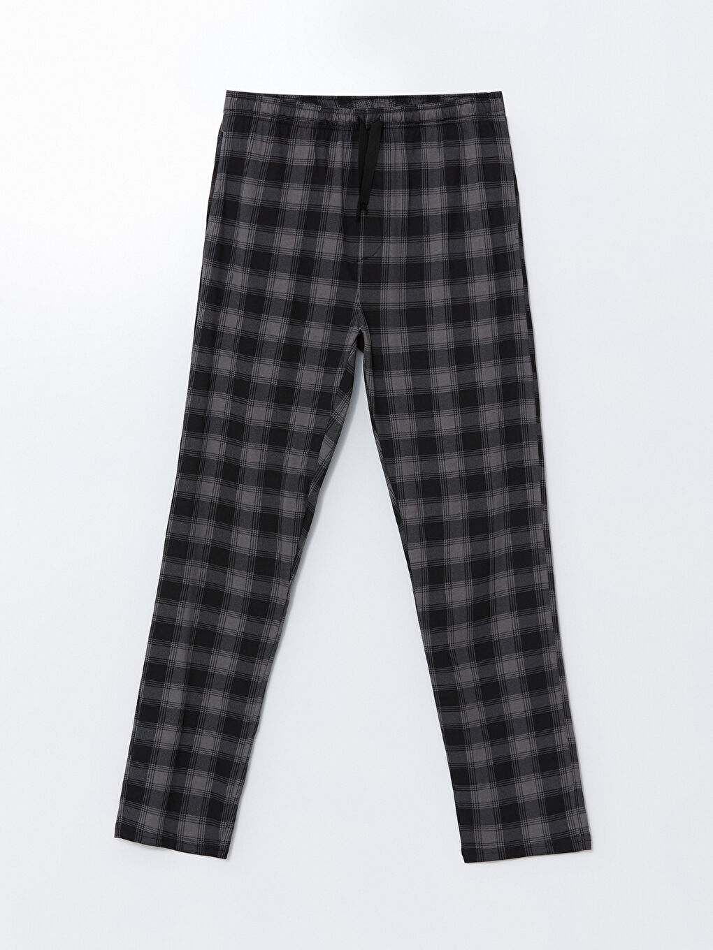 Gri Standart Kalıp Ekose Erkek Pijama Alt-4