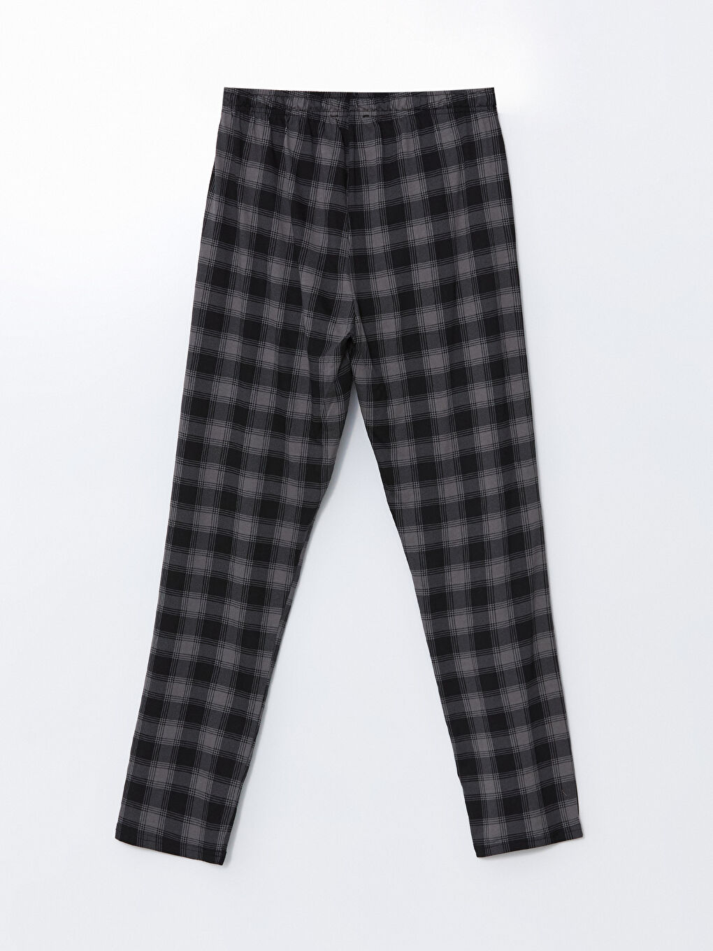 Gri Standart Kalıp Ekose Erkek Pijama Alt-5