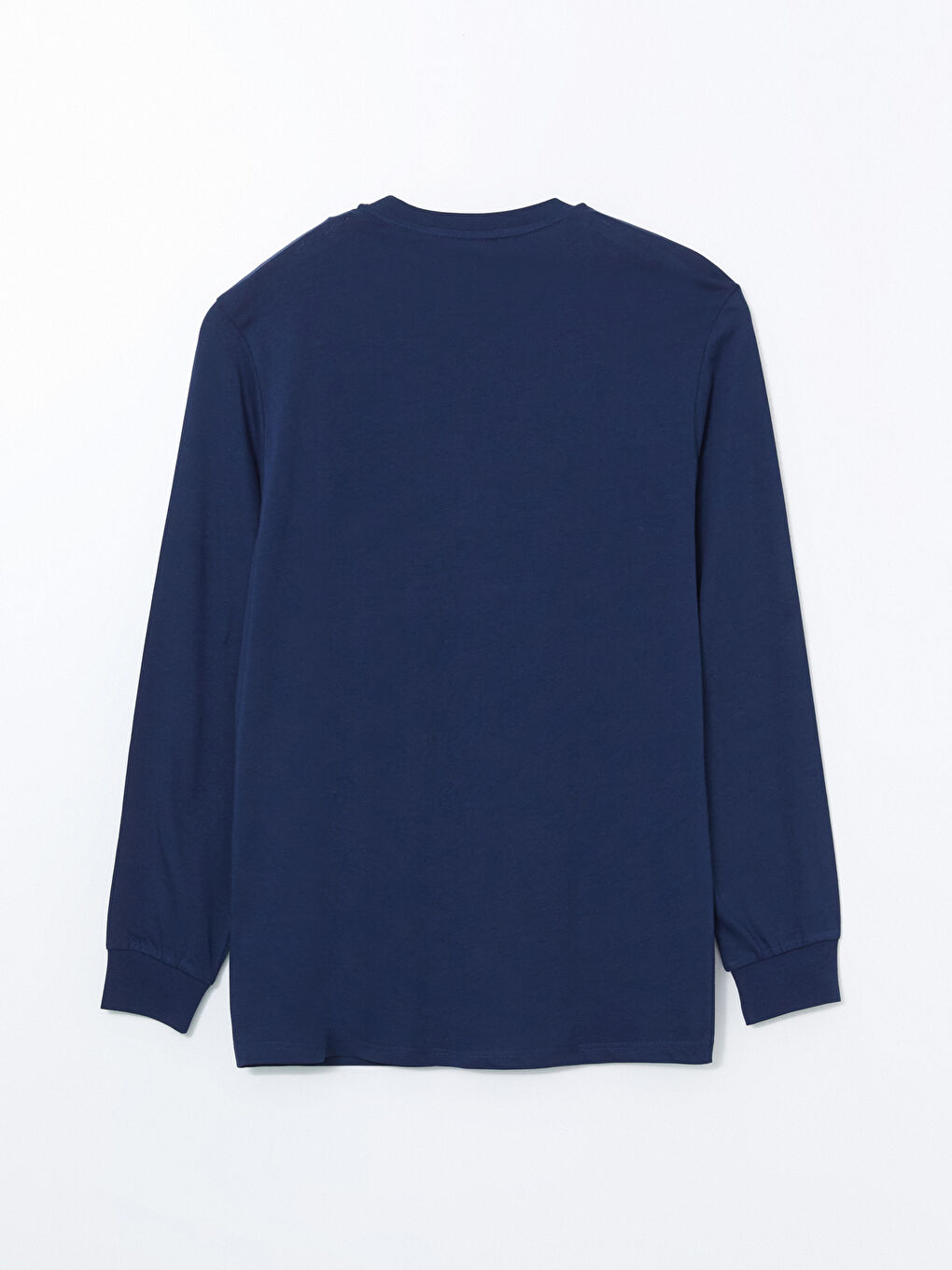 Lacivert Bisiklet Yaka Brooklyn Baskılı Erkek Pijama Üst-1