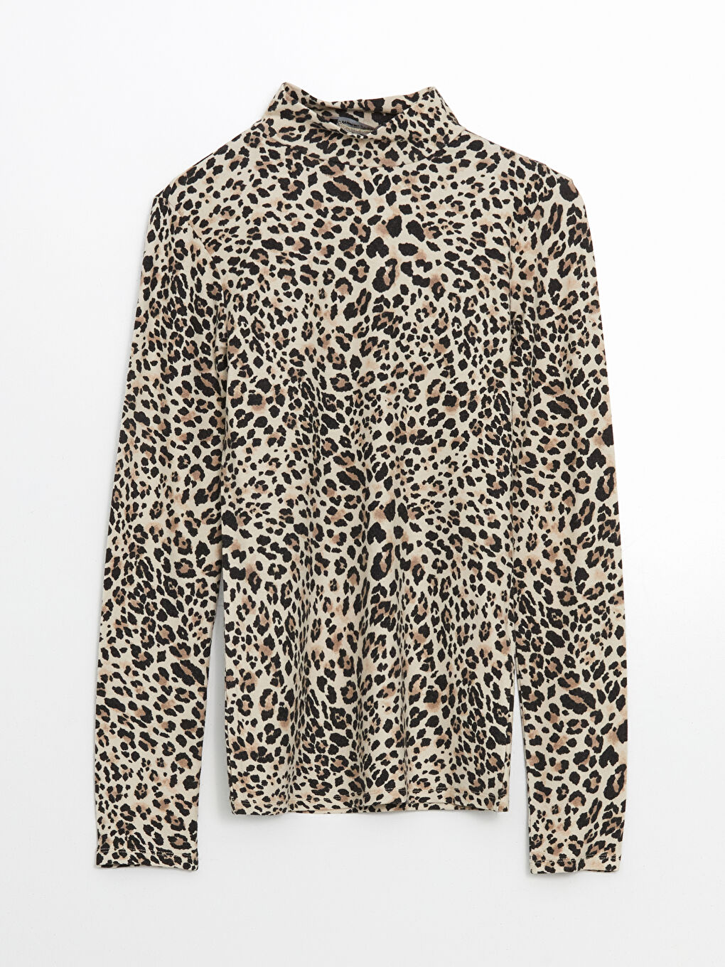 Funnel Neck Leopard Print Women's Bodycon -S5LM04Z8-LQB