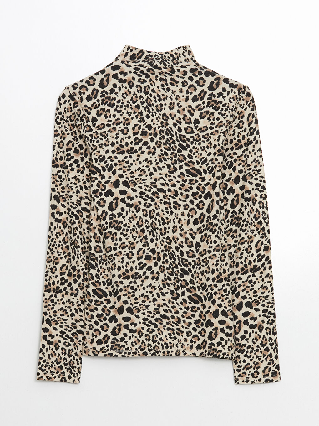 Funnel Neck Leopard Print Women's Bodycon -S5LM04Z8-LQB