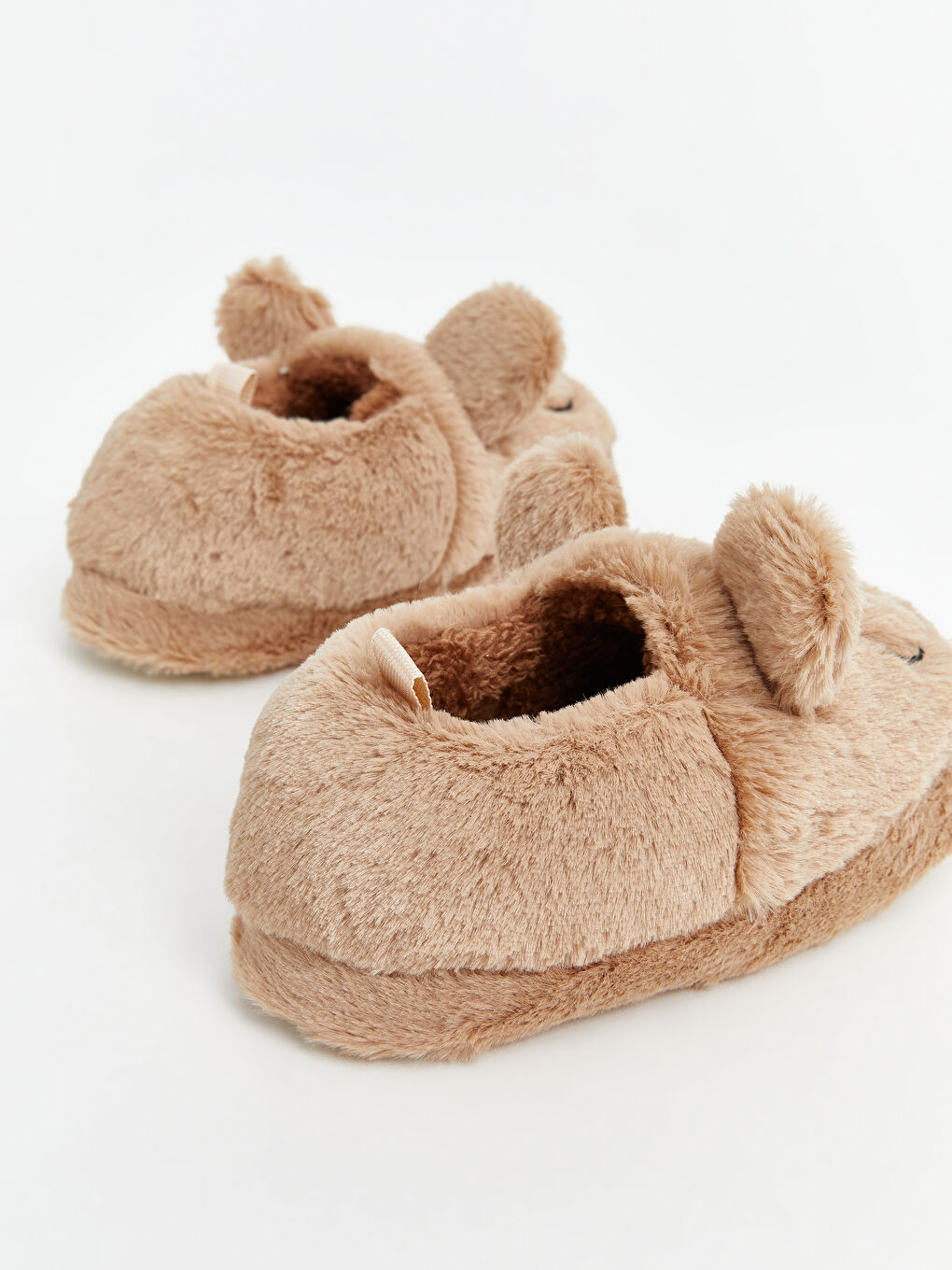 LCW STEPS Bej Ayıcık Figürlü Pelüş Erkek Çocuk Panduf - 4