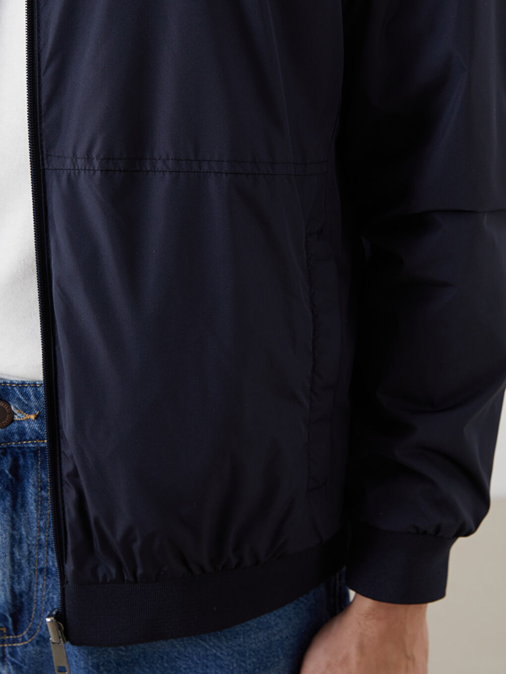 Lacivert Standart Kalıp Uzun Kollu Erkek Ceket-2