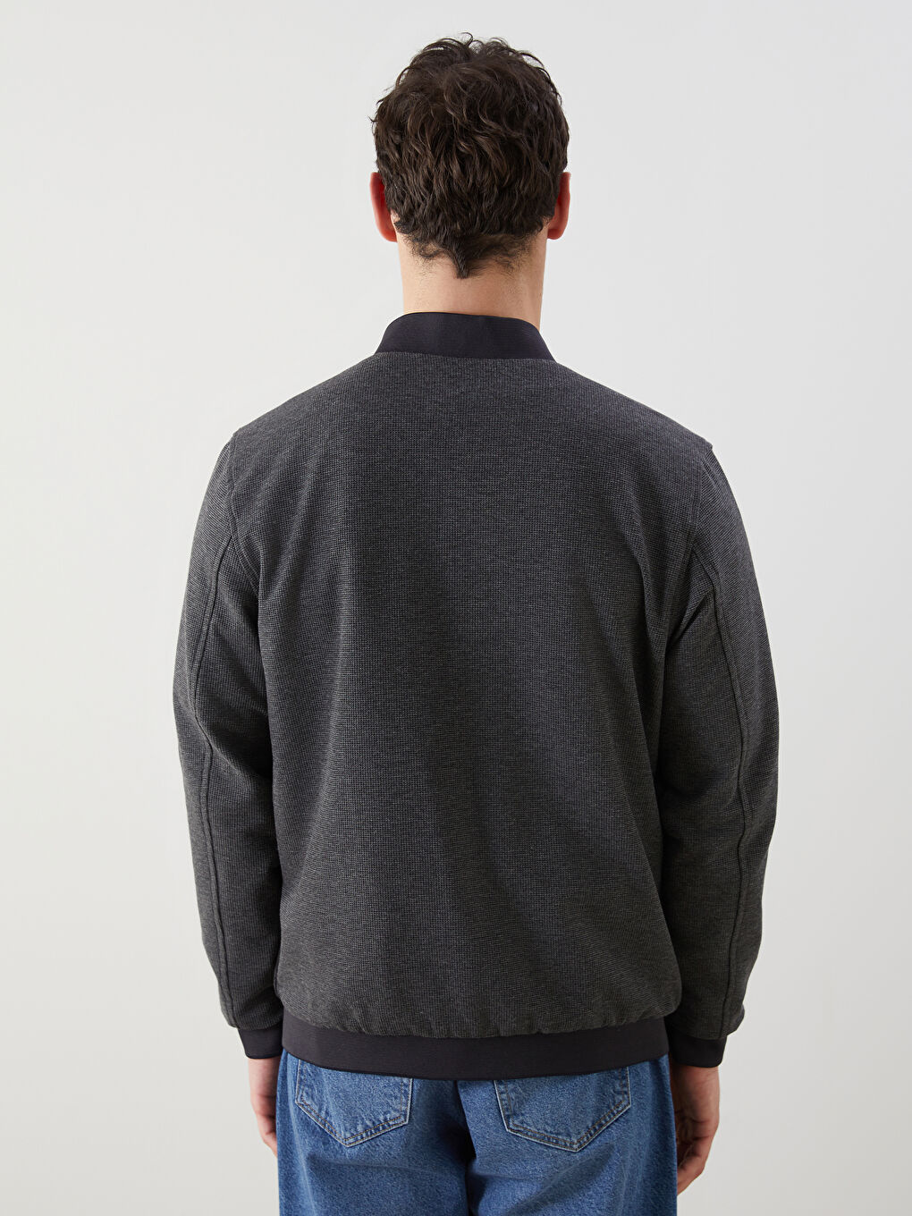 Lacivert Standart Kalıp Uzun Kollu Erkek Ceket-4