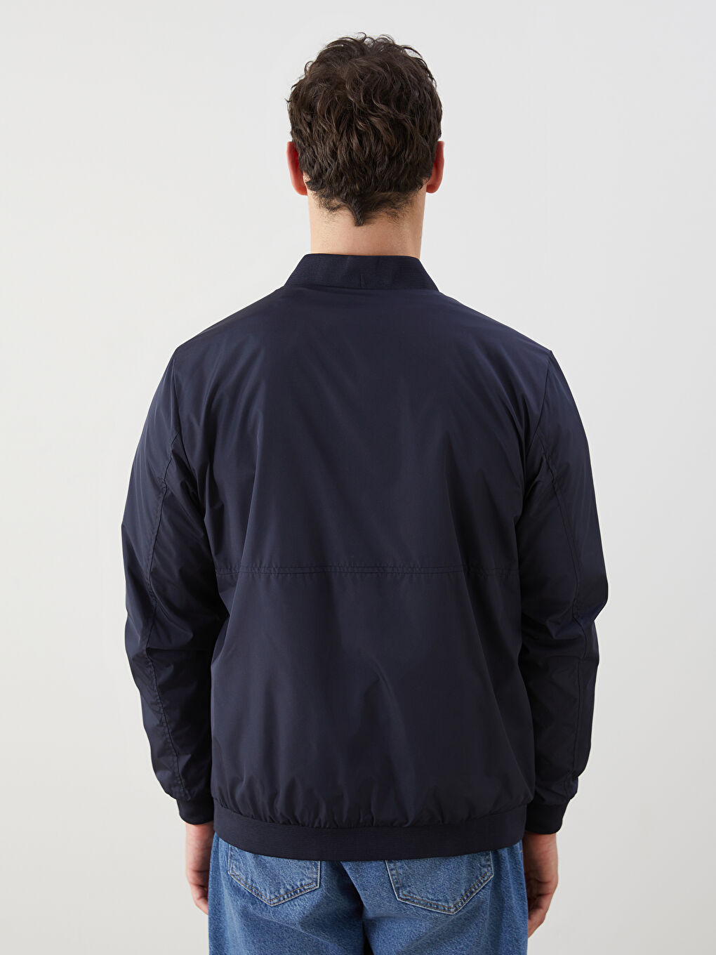 Lacivert Standart Kalıp Uzun Kollu Erkek Ceket-5