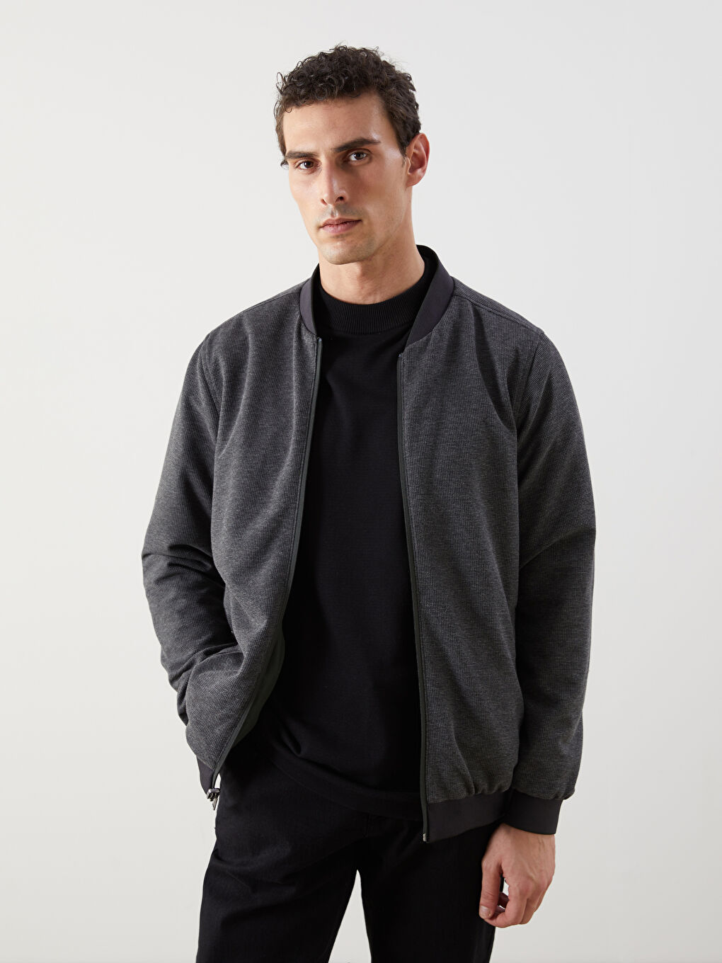 Yeşil Standart Kalıp Uzun Kollu Erkek Ceket-1