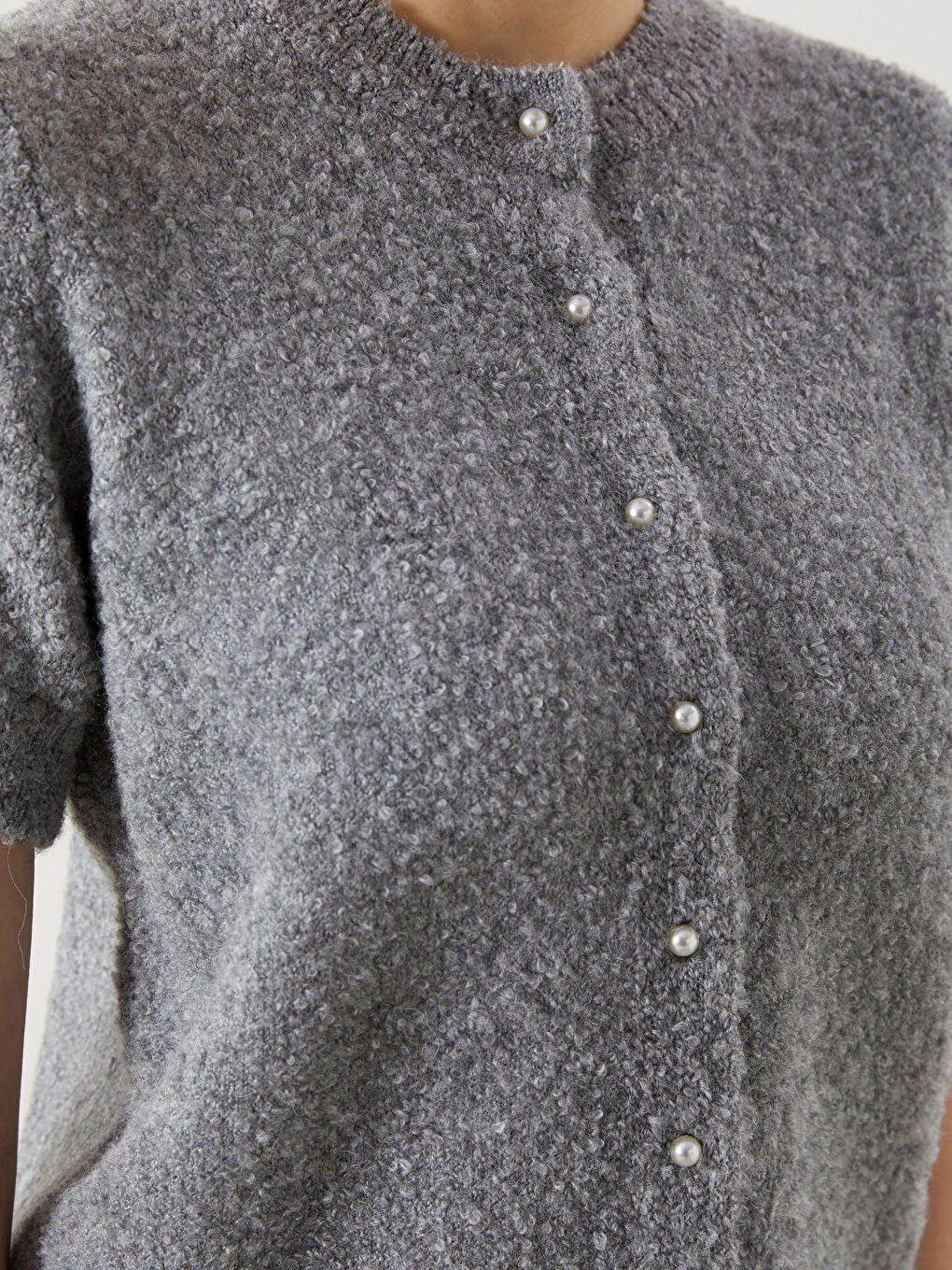 Crew Neck Women's Knitwear Cardigan -S5LM66Z8-YQ1