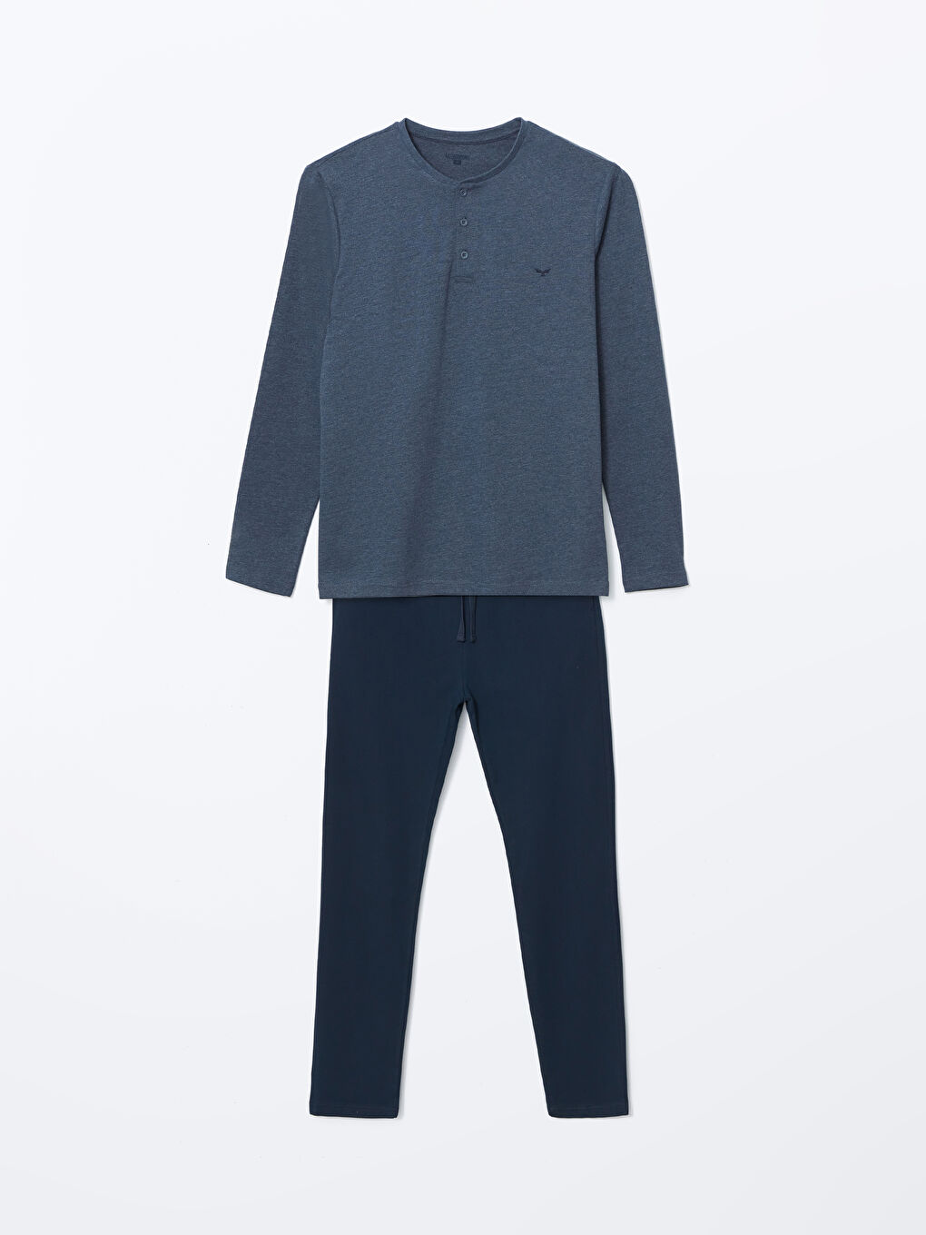 LC WAIKIKI Mavi Standart Kalıp Erkek Pijama Takımı - 4