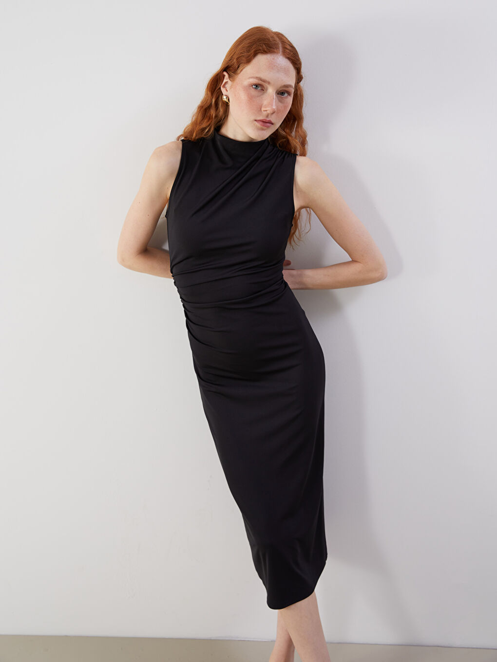 High Neck Women Dress -S5LM74Z8-CVL