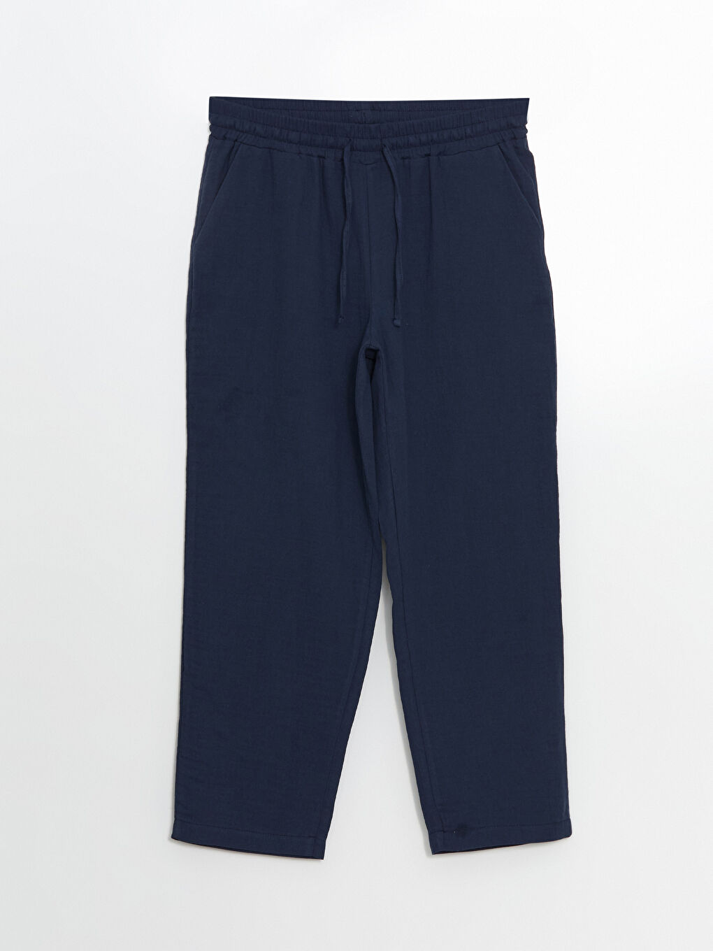 Elastic Waist Straight Muslin Women's Trousers -S5LN03Z8-CVM