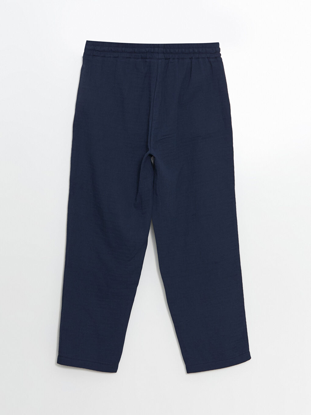 Elastic Waist Straight Muslin Women's Trousers -S5LN03Z8-CVM