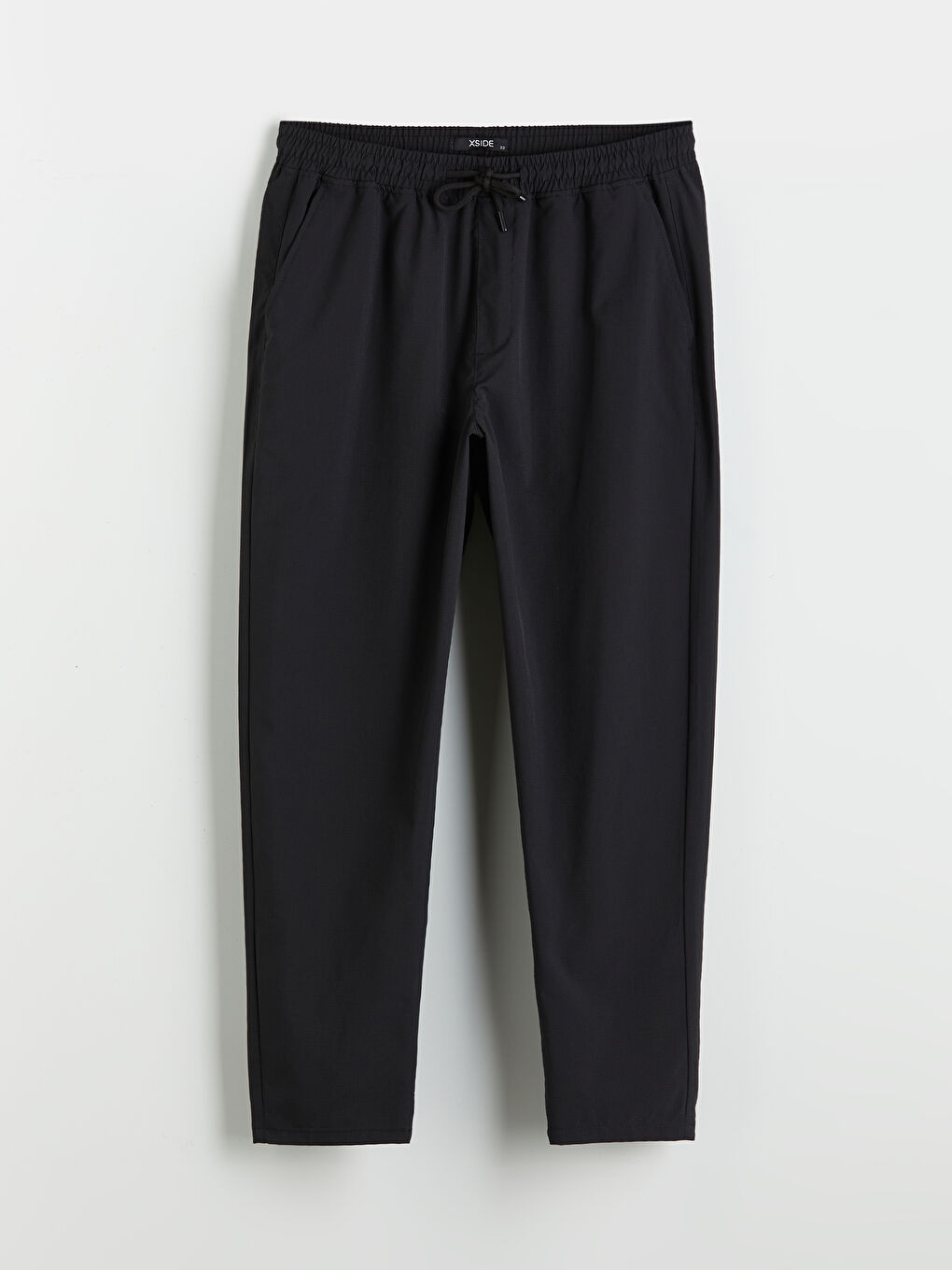 Siyah Standart Kalıp Gabardin Erkek Pantolon-4