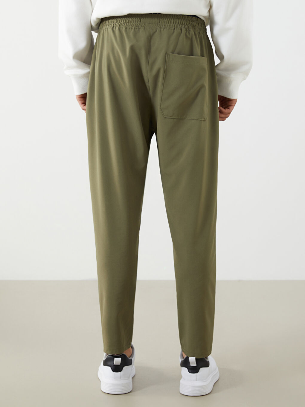 Haki Standart Kalıp Gabardin Erkek Pantolon-3