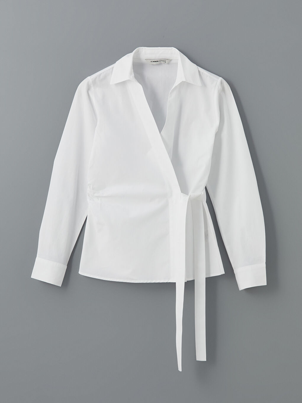 LCWAIKIKI Classic Beyaz Regular Fit Poplin Kadın Gömlek - 4