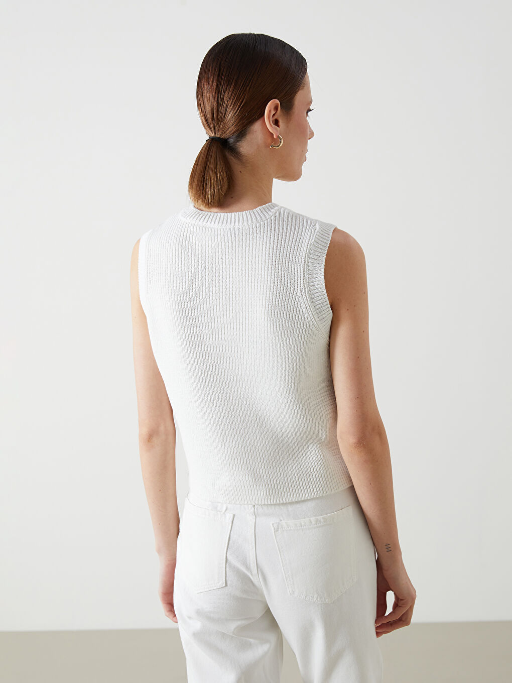 LCW Vision Crew Neck Women's Knitwear Waistcoat -S5LN23Z8-FDU