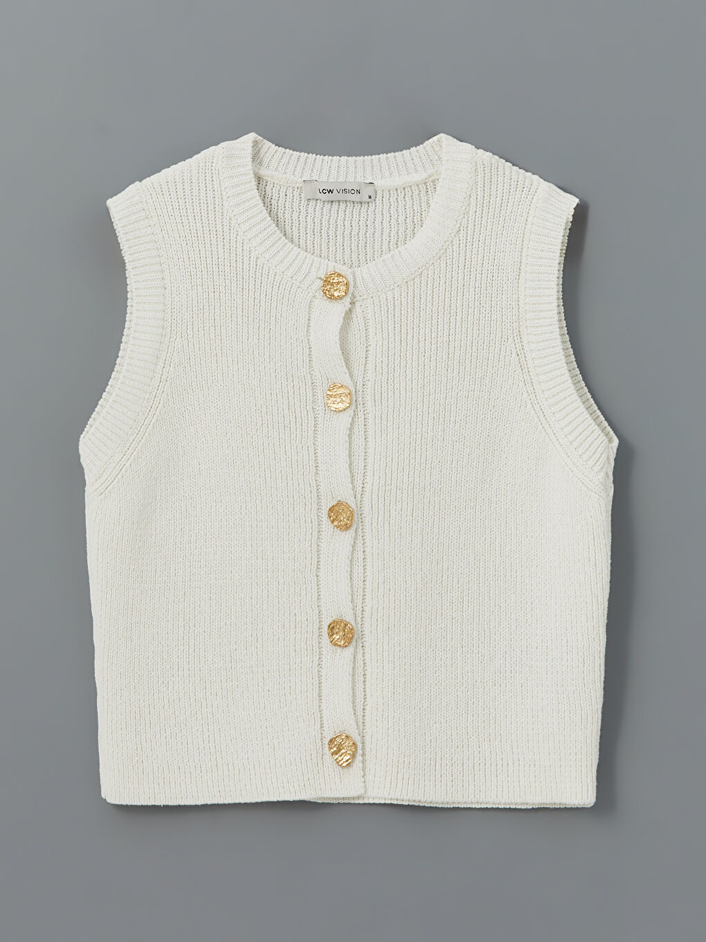 LCW Vision Crew Neck Women's Knitwear Waistcoat -S5LN23Z8-FDU