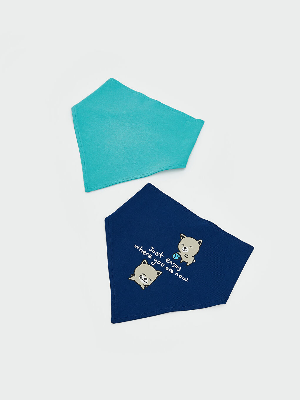 Baskılı Erkek Bebek Mama Önlüğü 2'li