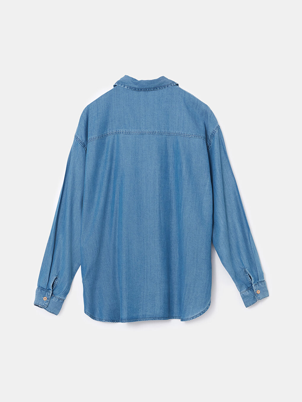 LCW ECO Indigo Oversize Kadın Jean Gömlek - 5