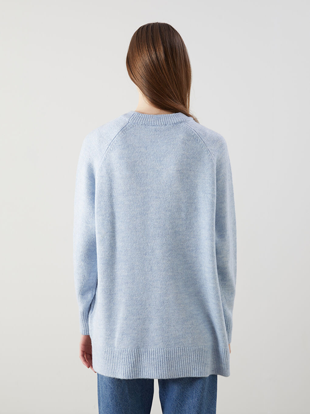 Mavi Bisiklet Yaka Kadın Triko Tunik-3