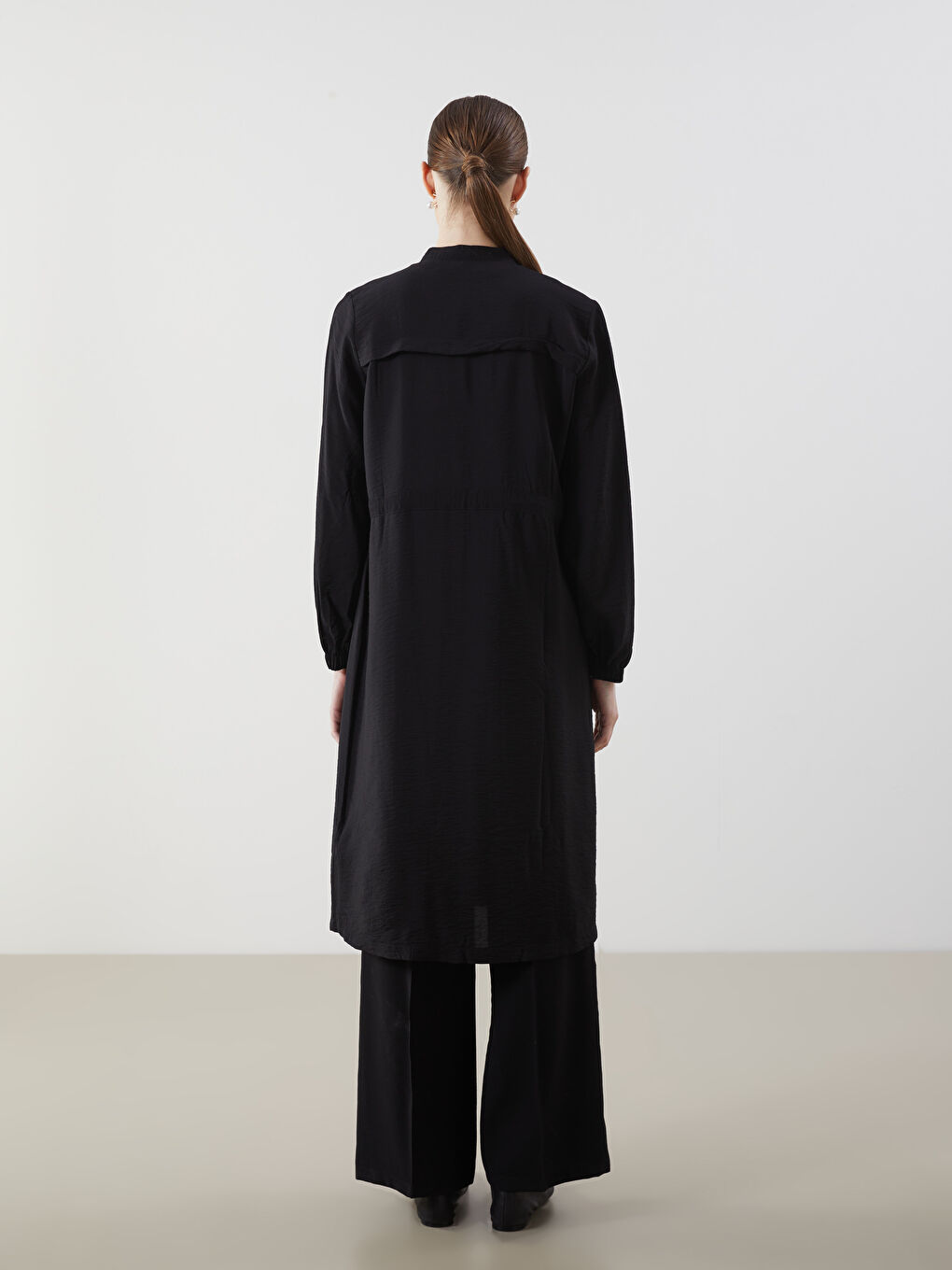 LCW Modest Grandad Collar Women's Shirt Tunic -S5LO08Z8-RQL