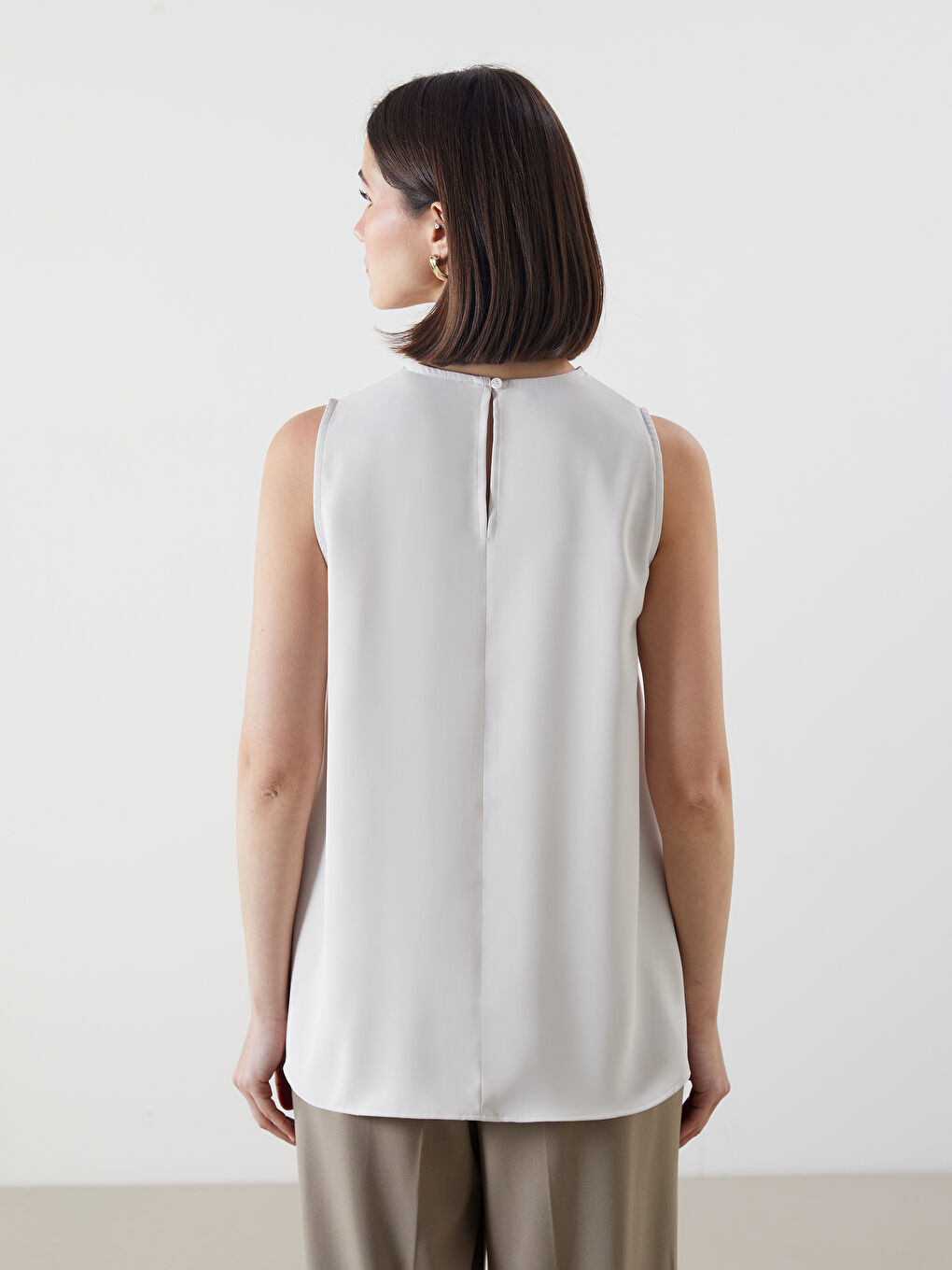 LCW Modest Bej Bisiklet Yaka Kadın Bluz - 3