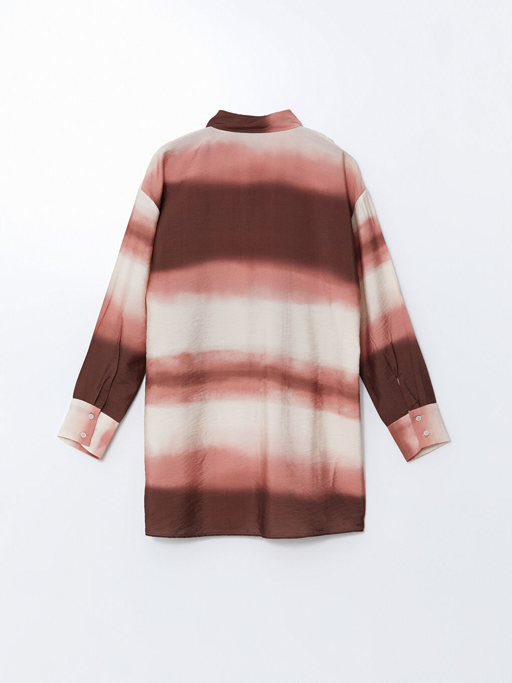 Turuncu Renk Bloklu Kadın Gömlek Tunik-5