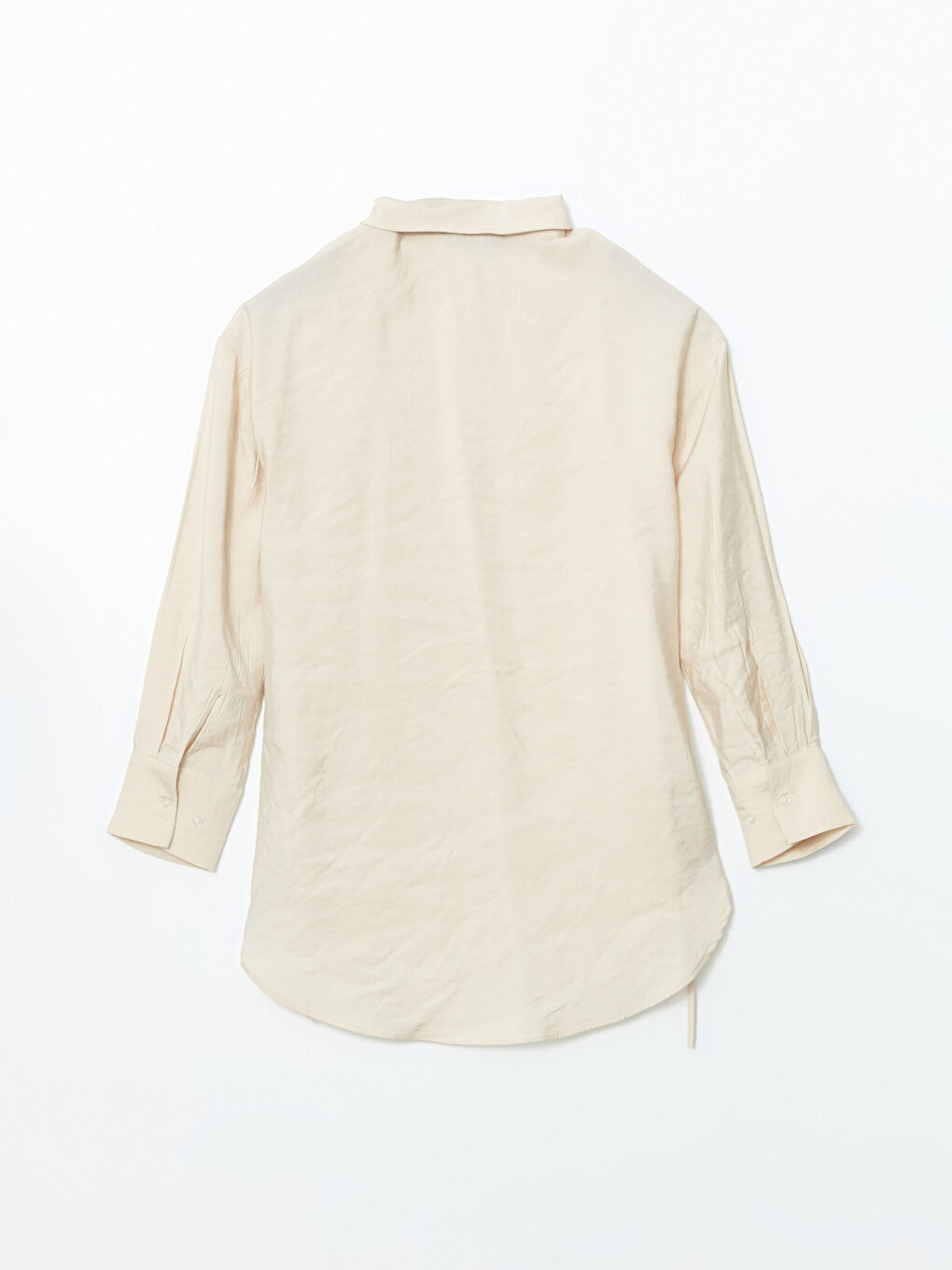 Bej Oversize Kadın Gömlek Tunik-5