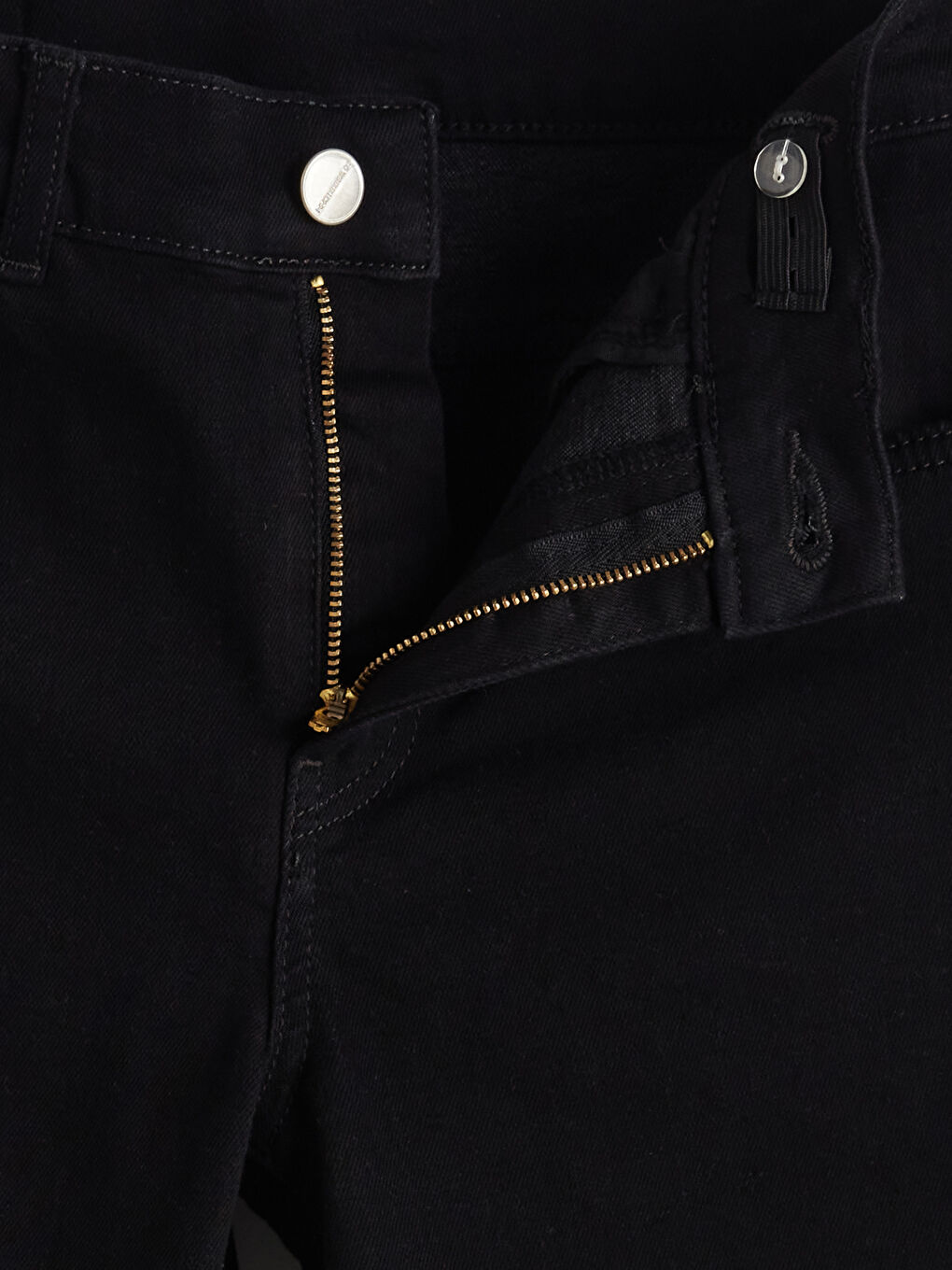 Siyah Beli Ayarlanabilir Lastikli Erkek Çocuk Jean Pantolon-2