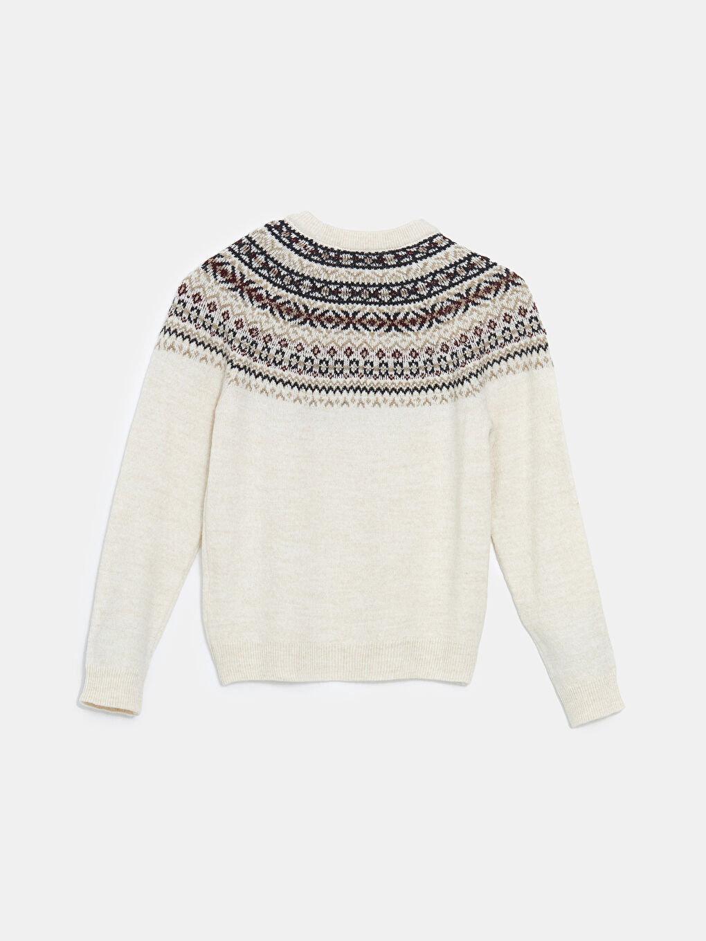 Crew Neck Patterned Women's Knitwear Sweater -S5LP03Z8-MXN