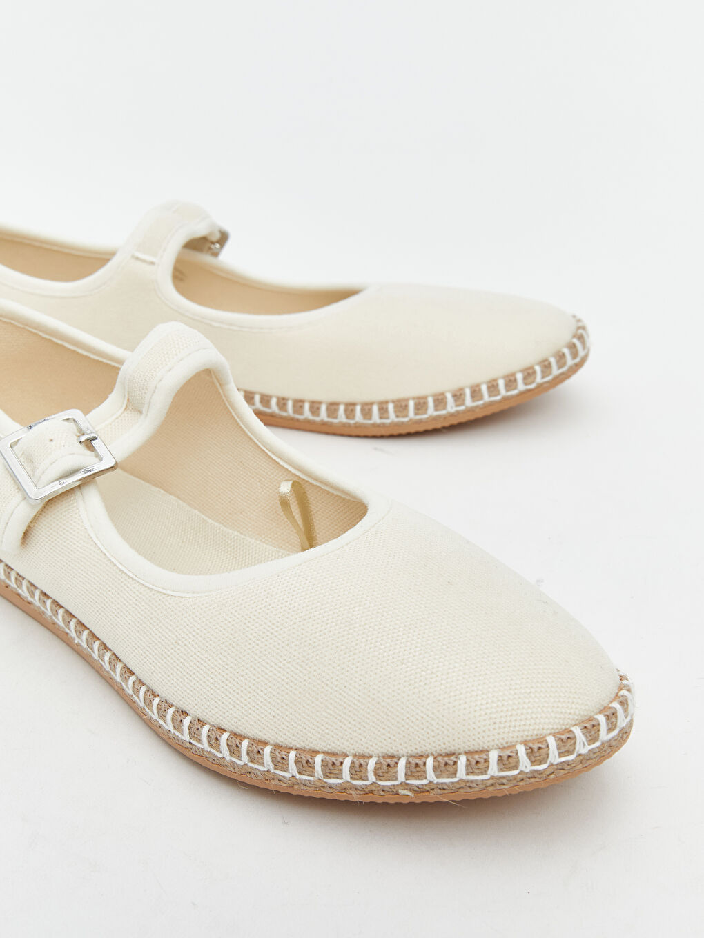 Bej Hasır Tabanlı Kadın Babet-2