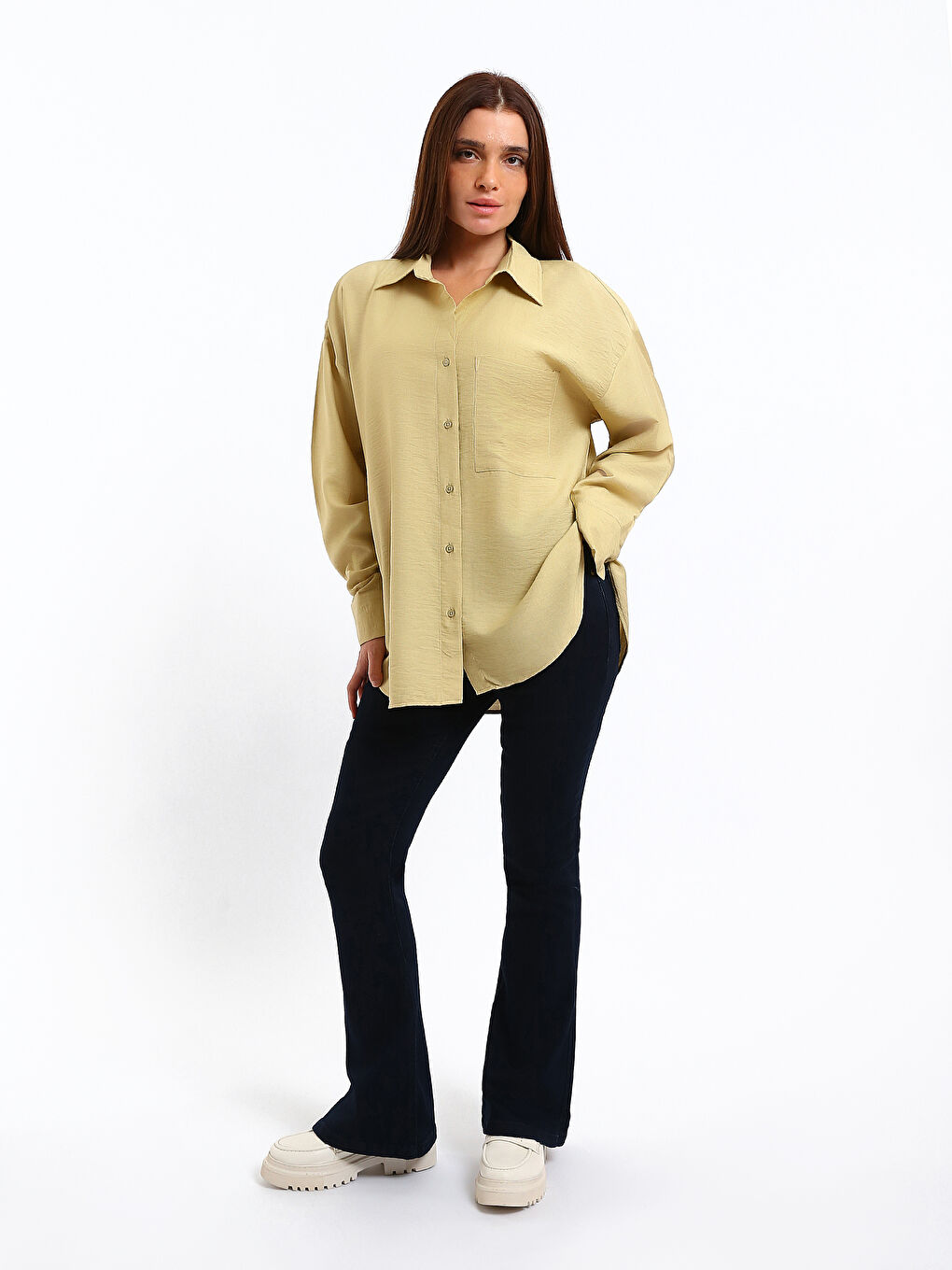 Chemise à Manches Longues Coupe Ample pour Femmes-1