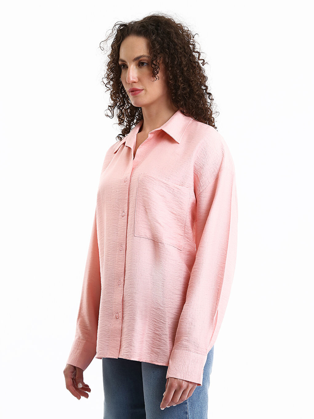 Loose Fit Long Sleeve Women's Shirt-3