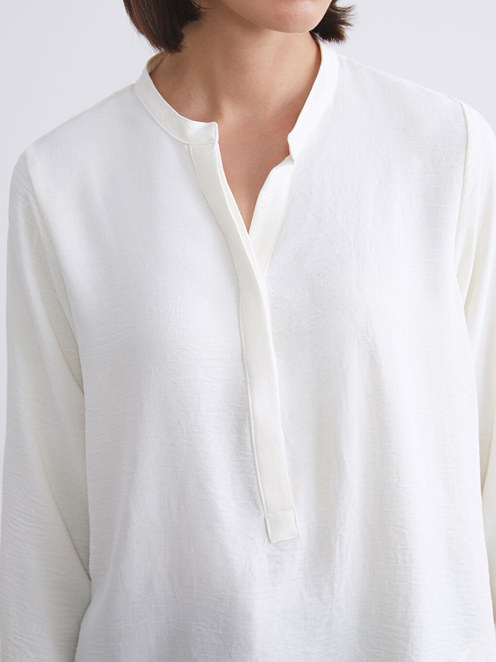 Notch Neck Blouse-2