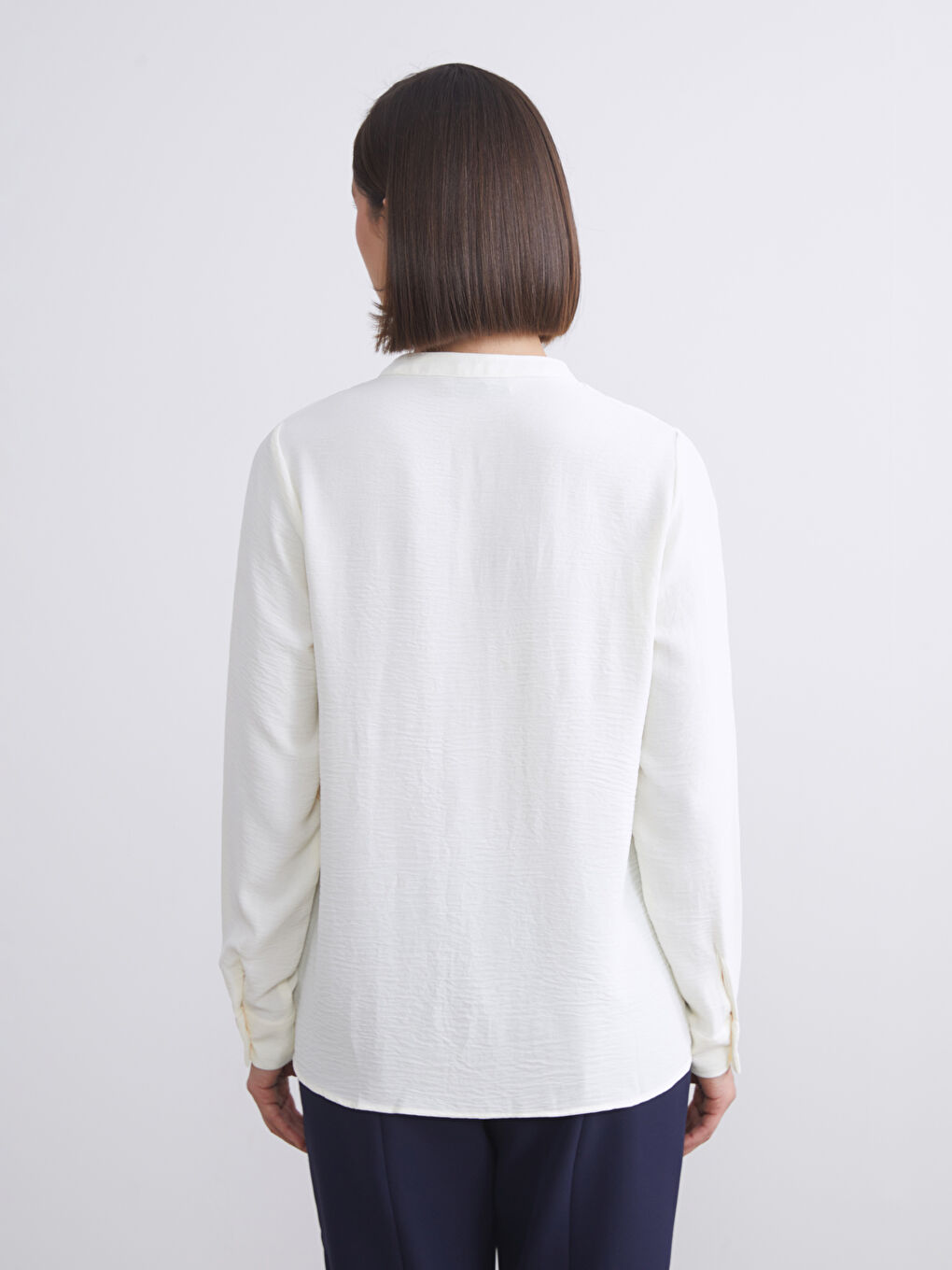 Notch Neck Blouse-3