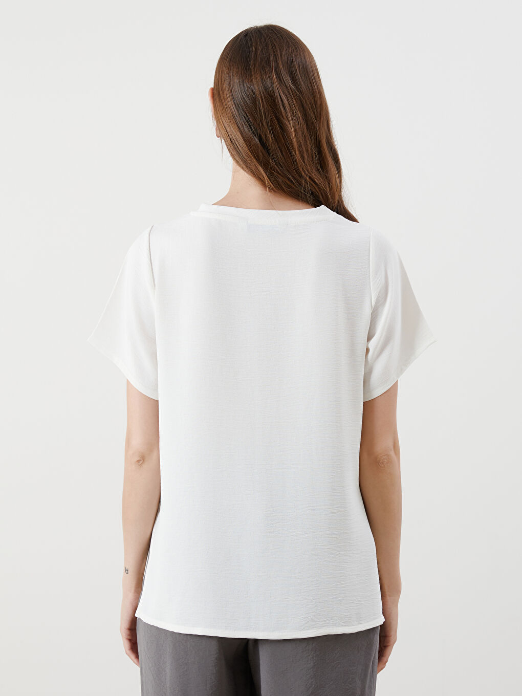 LCWAIKIKI Classic Woman ECRU Blouse -S5LP57Z8-FEW