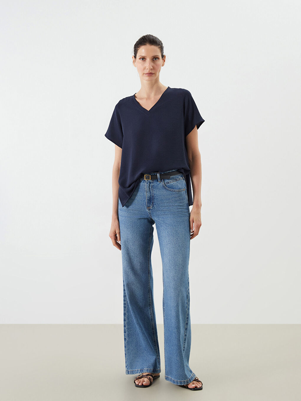 Blouse Col V-1