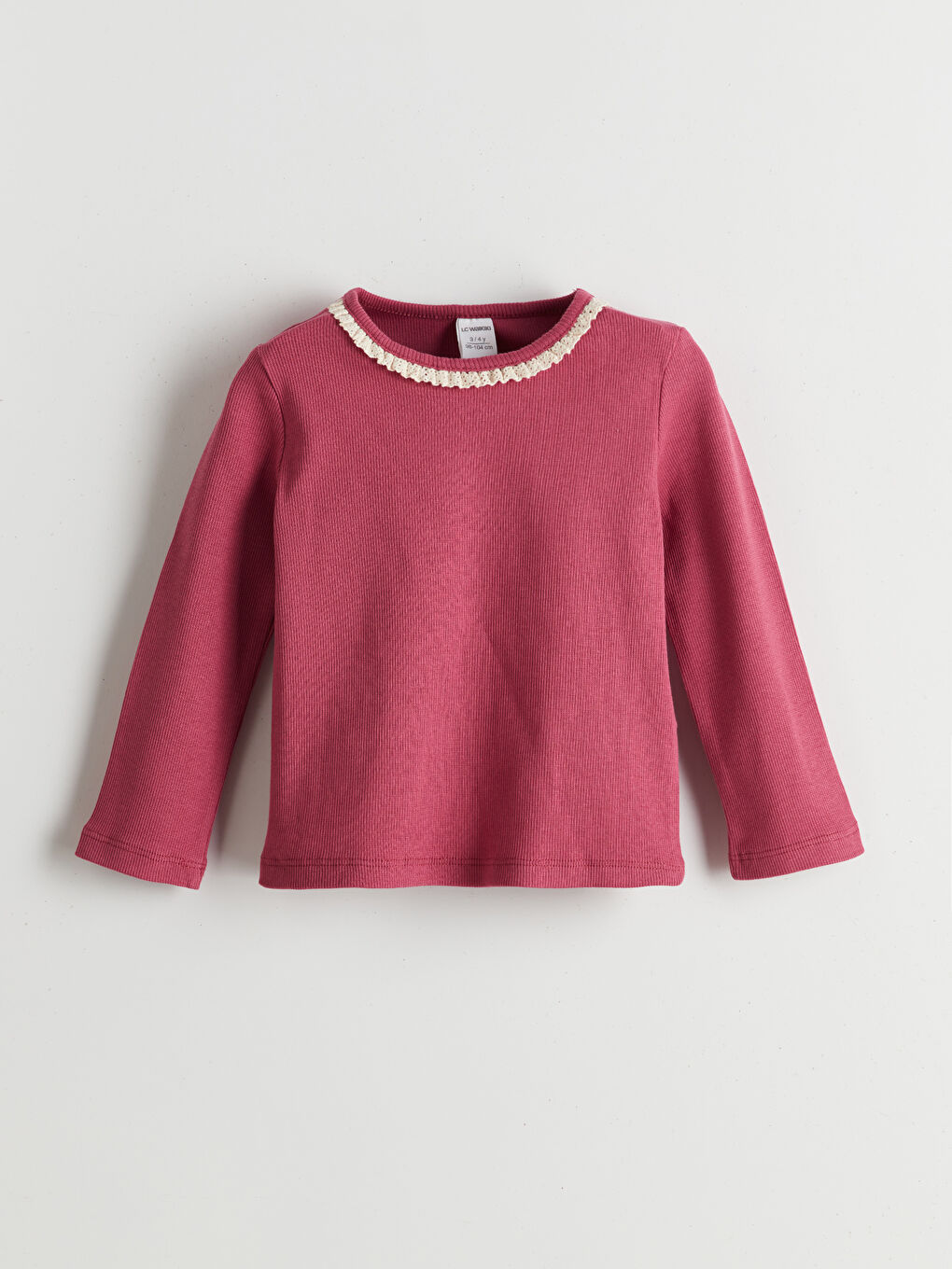 Pembe Nakışlı Kız Çocuk Kaşkorse Tişört