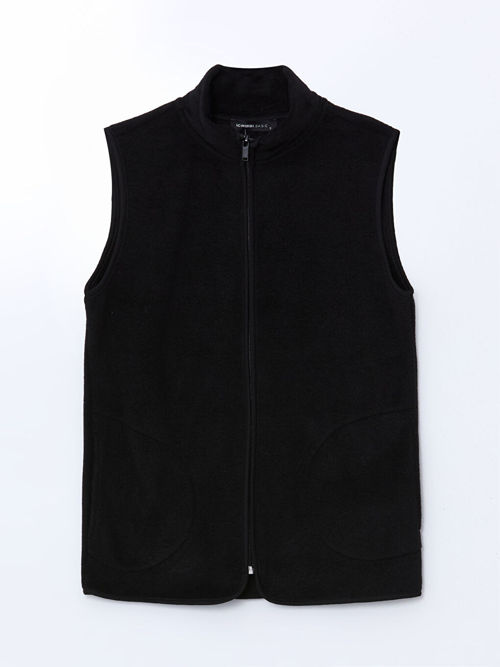 LCWAIKIKI Classic Siyah Dik Yaka Kadın Polar Outdoor Yelek - 4