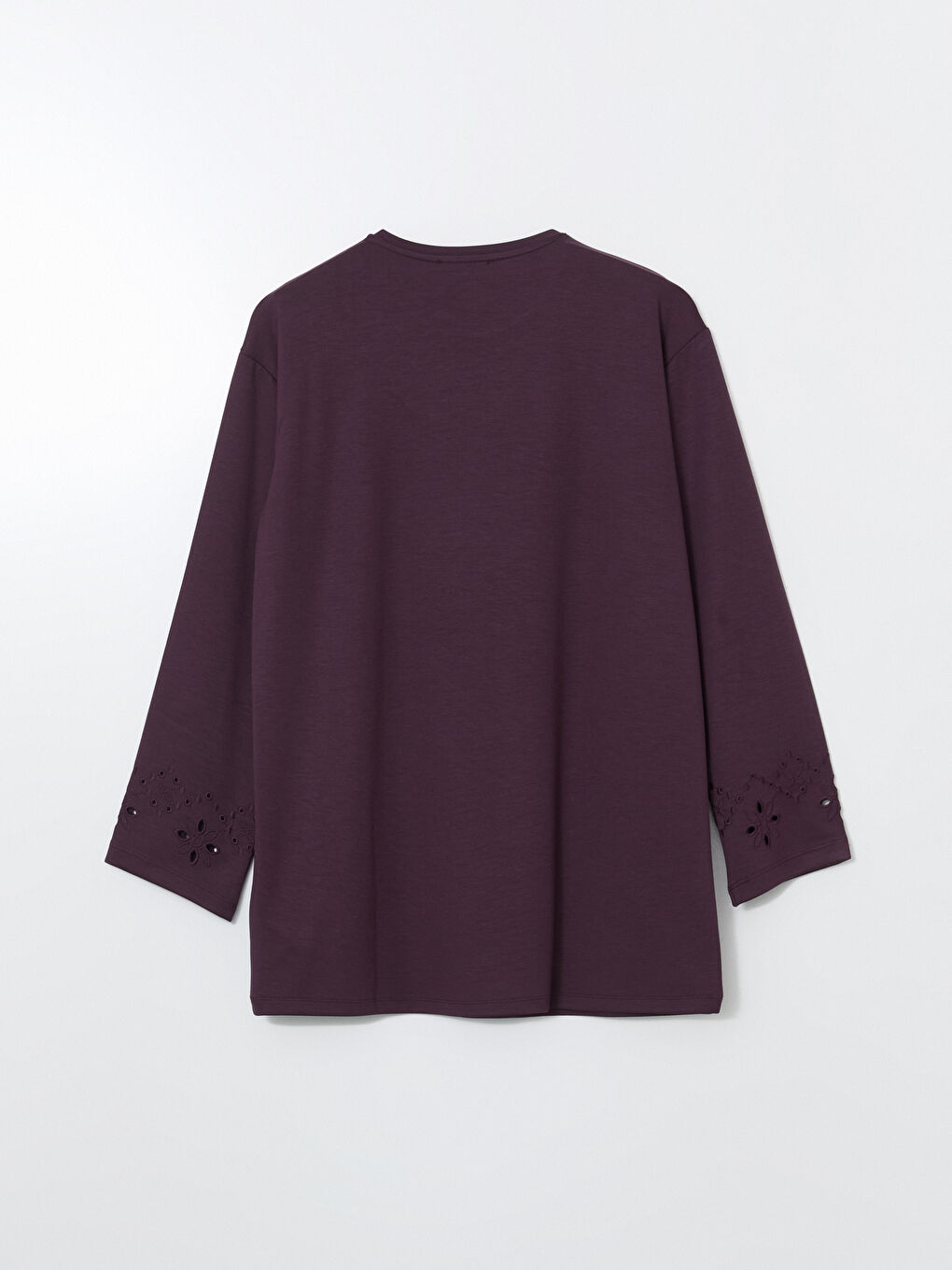 Mürdüm Bisiklet Yaka Nakışlı Kadın Tunik-5