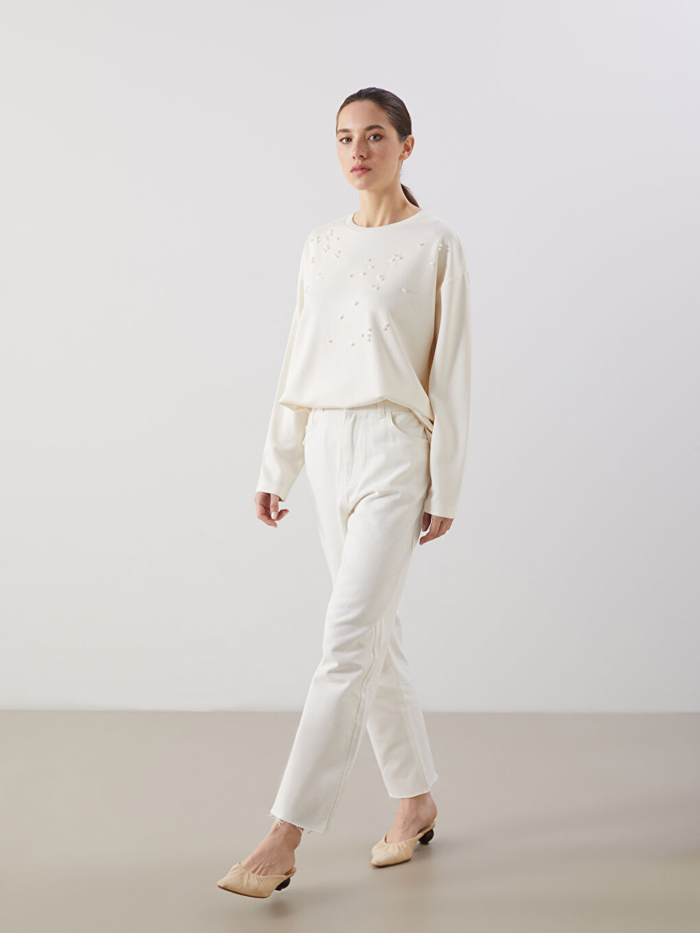 Crew Neck Stone Women'S Tunic -S5LP76Z8-FDH
