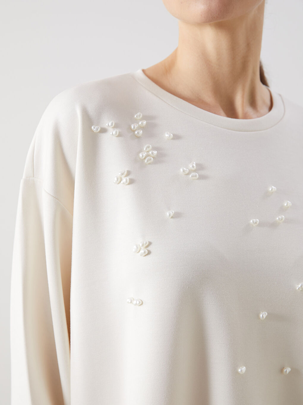 Crew Neck Stone Women'S Tunic -S5LP76Z8-FDH