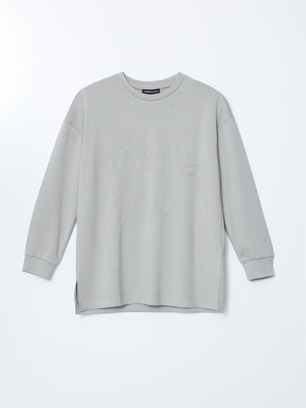 Haki Bisiklet Yaka Kadın Sweatshirt Tunik-4