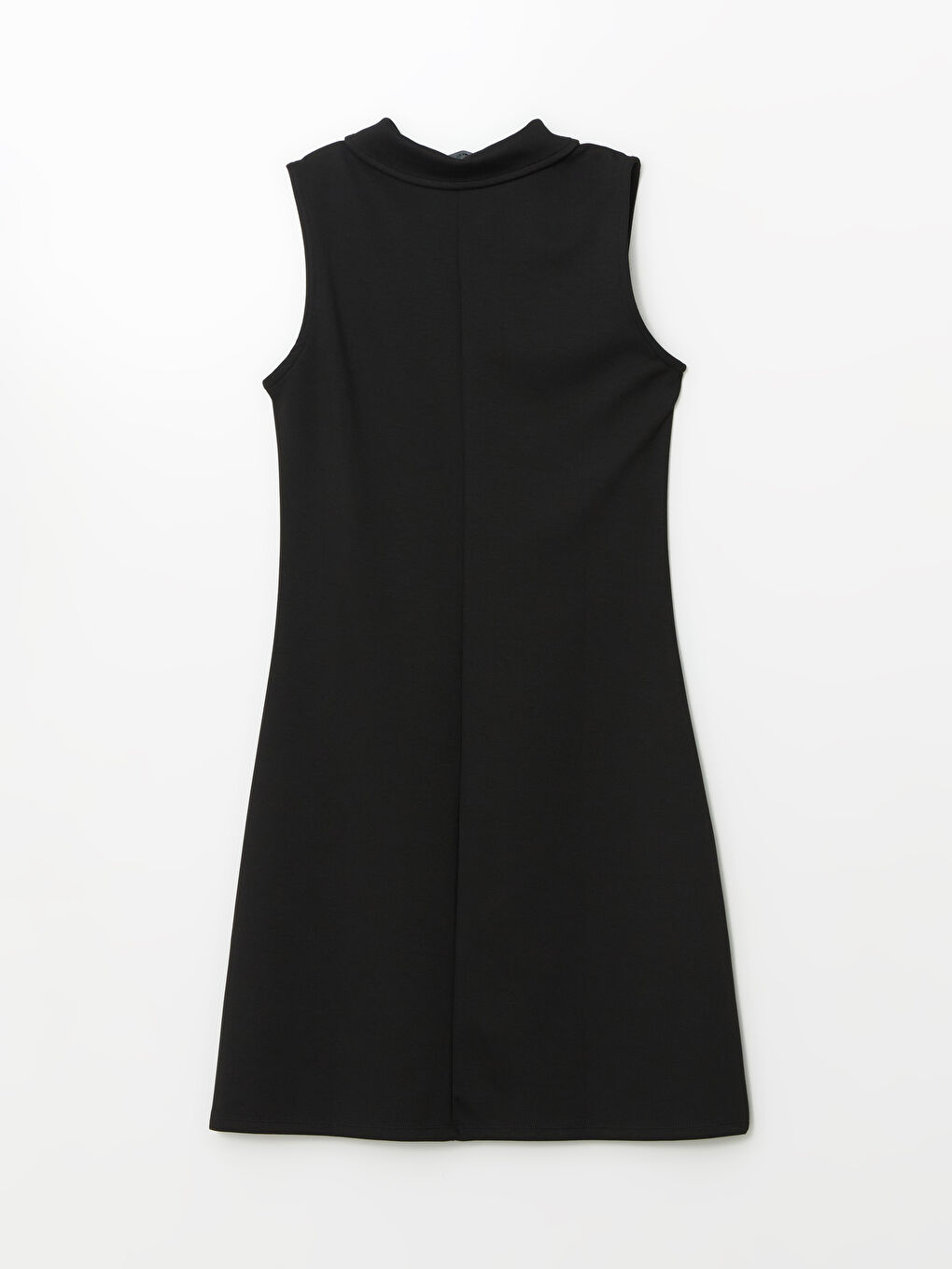 Siyah Polo Yaka A Kesim Elbise-5