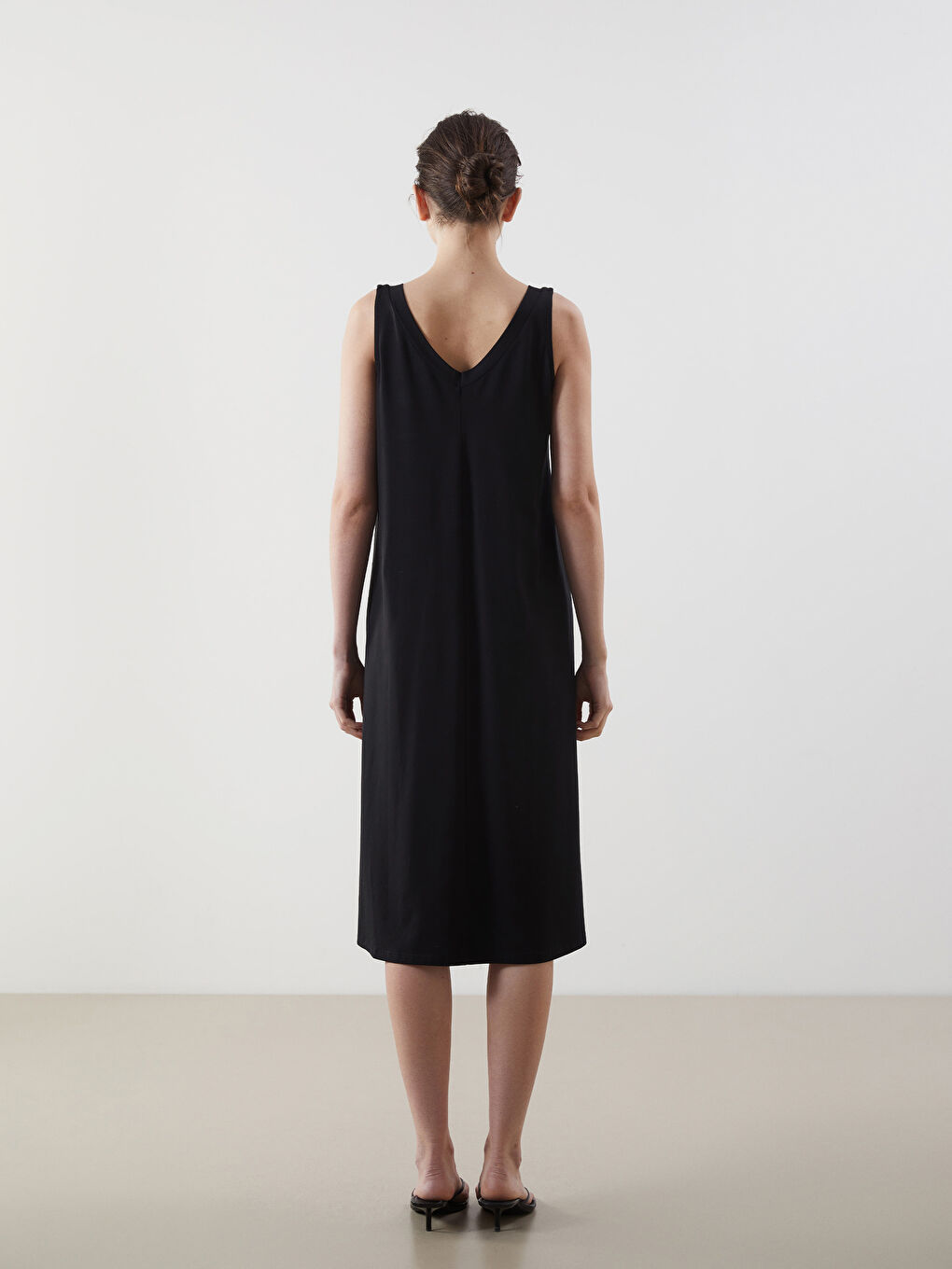 Plain Pleated Women's Dress -S5LP86Z8-CVL